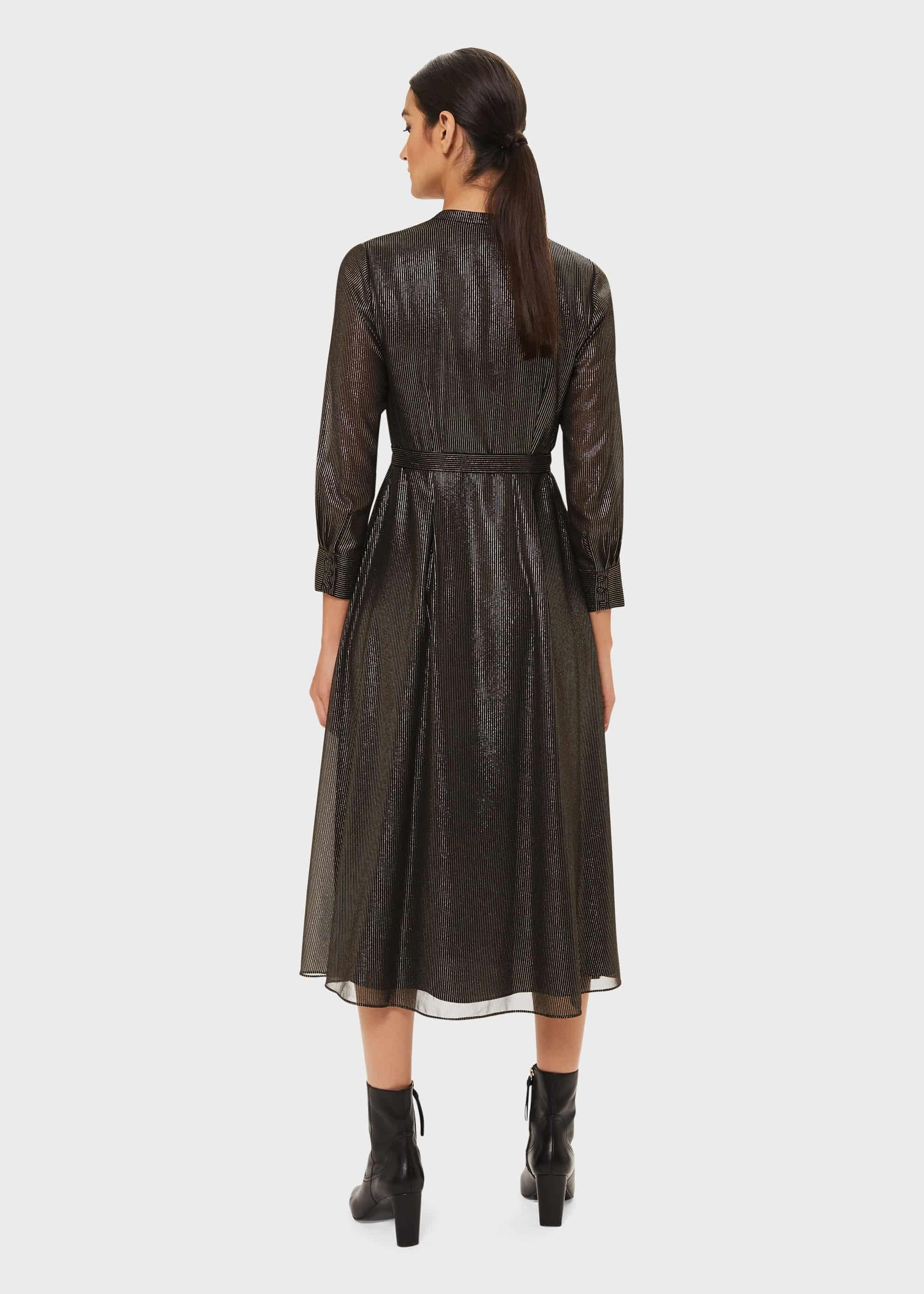 Wren Shirt Dress, Black Gold, hi-res