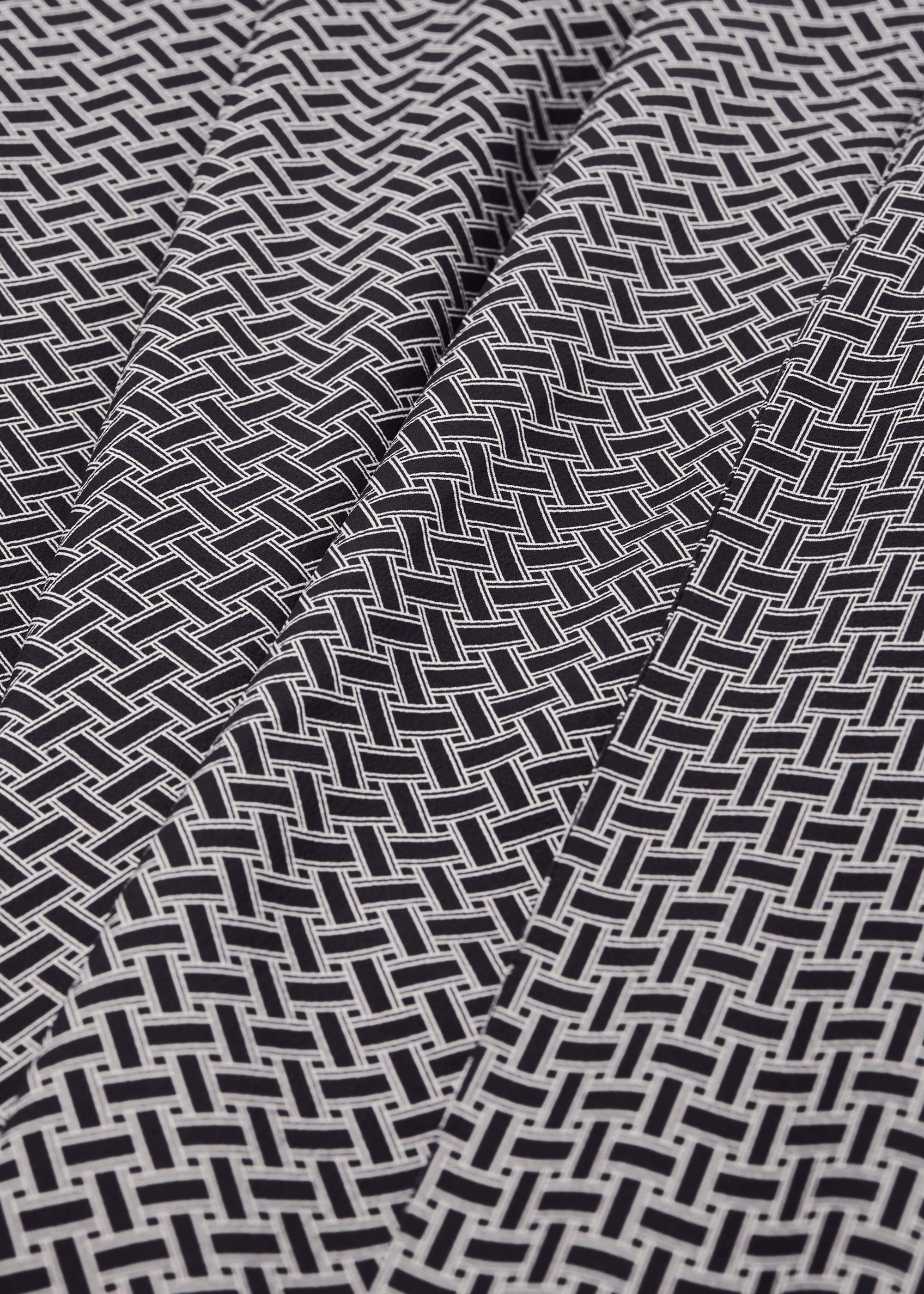 Eleanora Silk Dress, Navy Ivory, hi-res