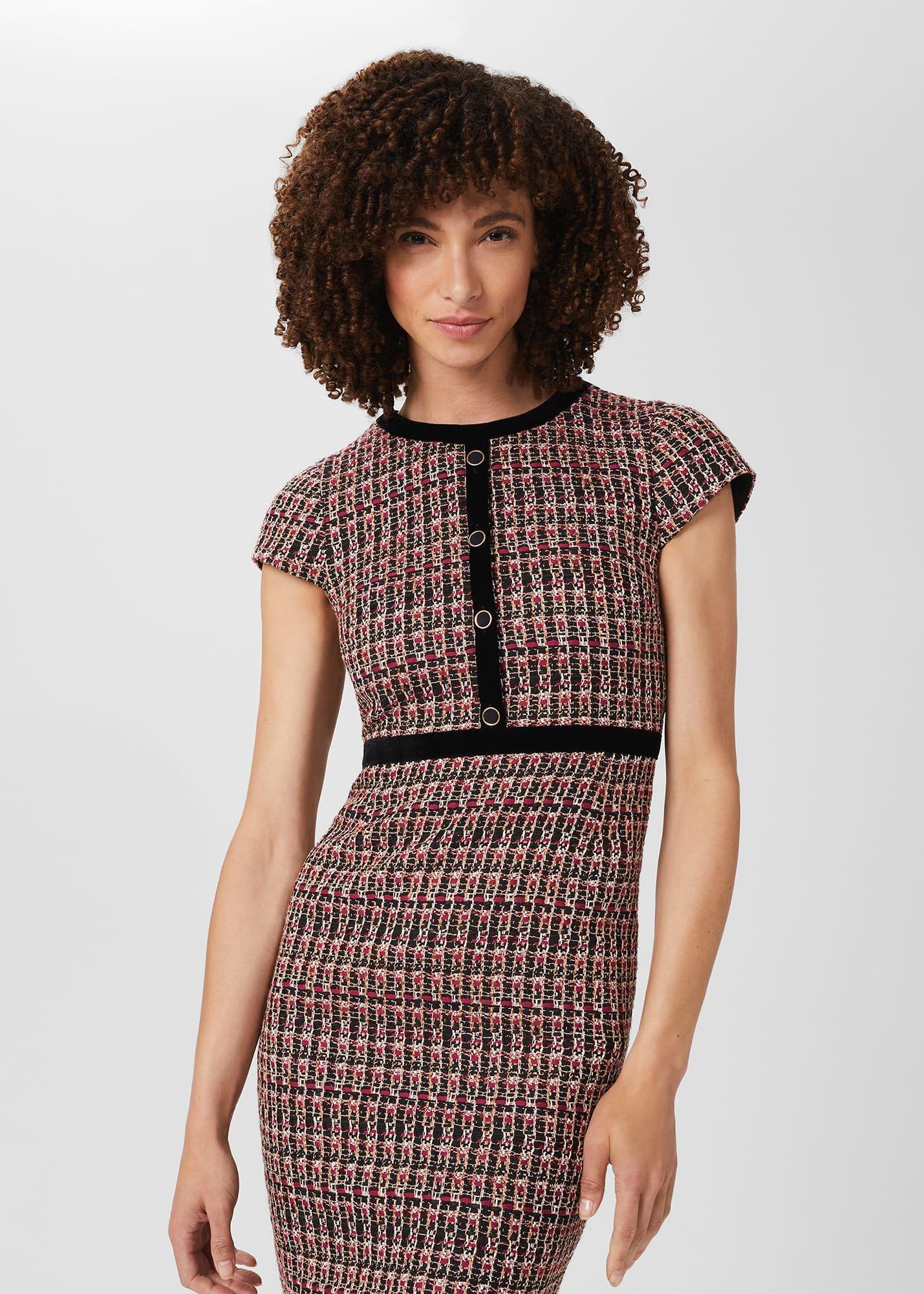 Cassidy Tweed Shirt Dress, Multi, hi-res