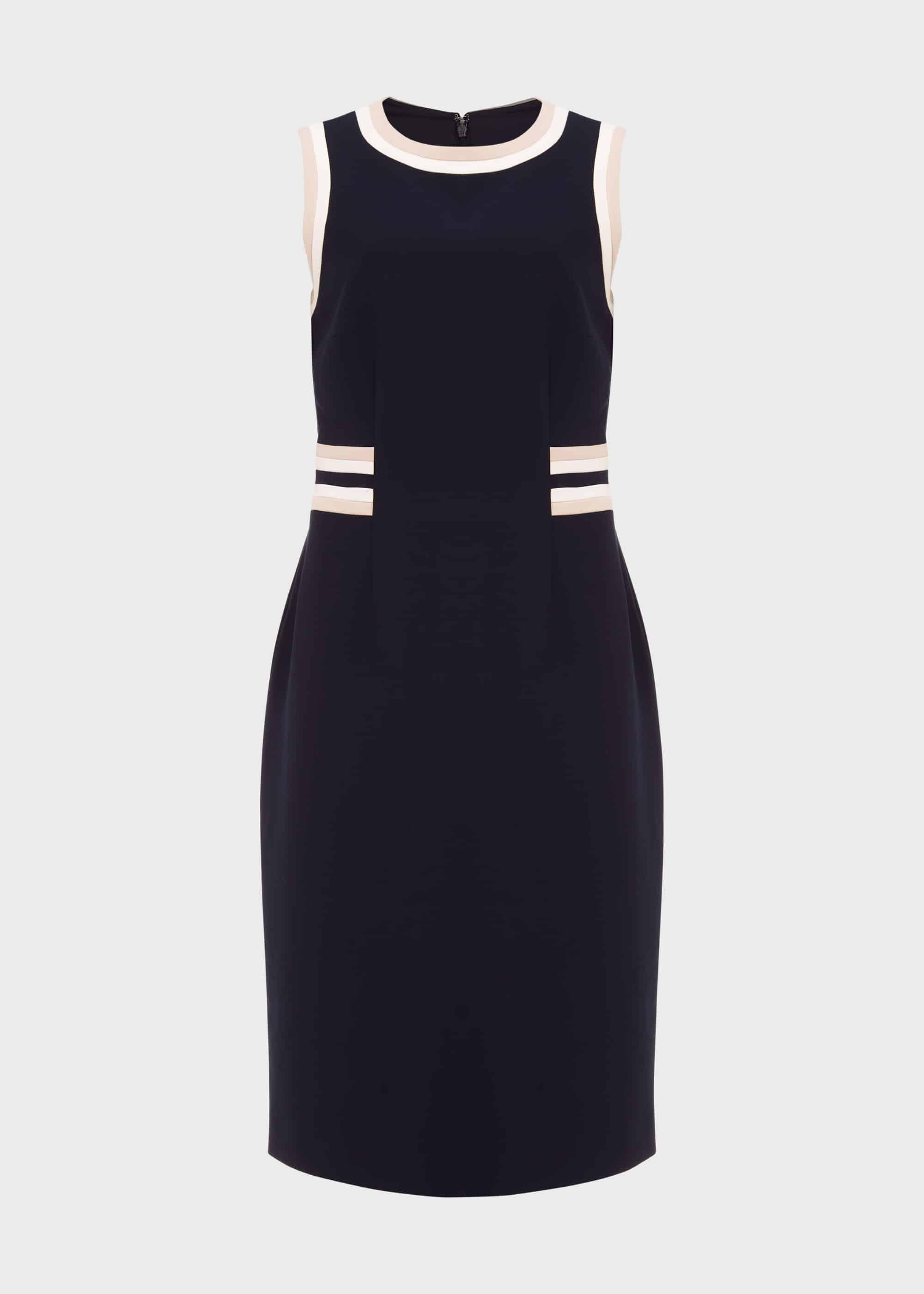 Ebony Dress, Navy Camel Ivry, hi-res