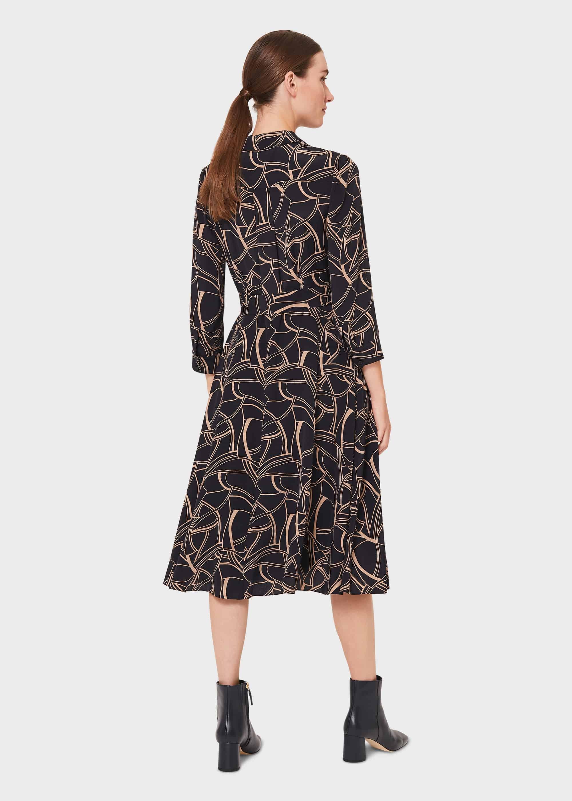 Rosaline Dress, Navy Camel, hi-res