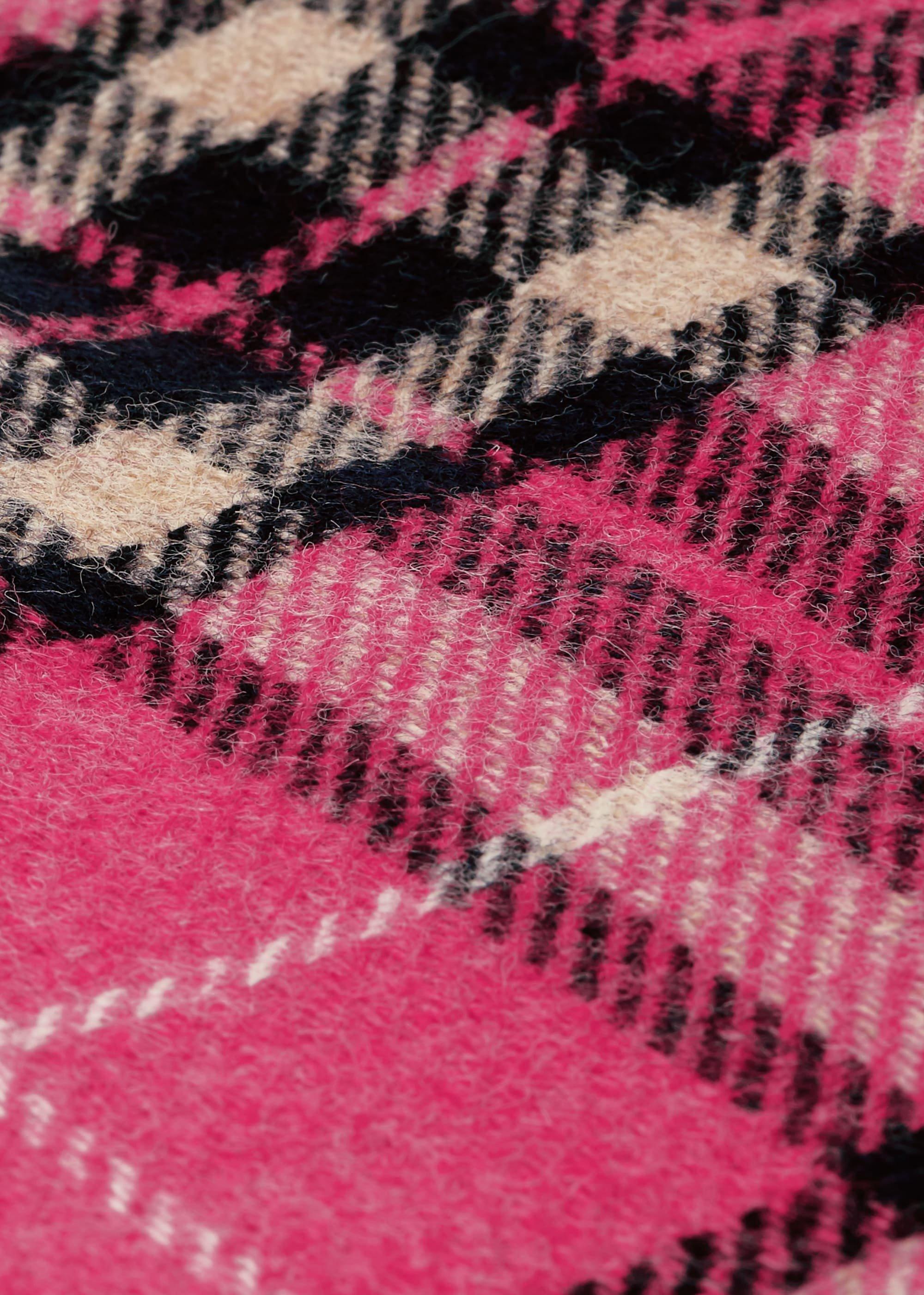 Margot Wool Check Shift Dress, Pink Navy, hi-res