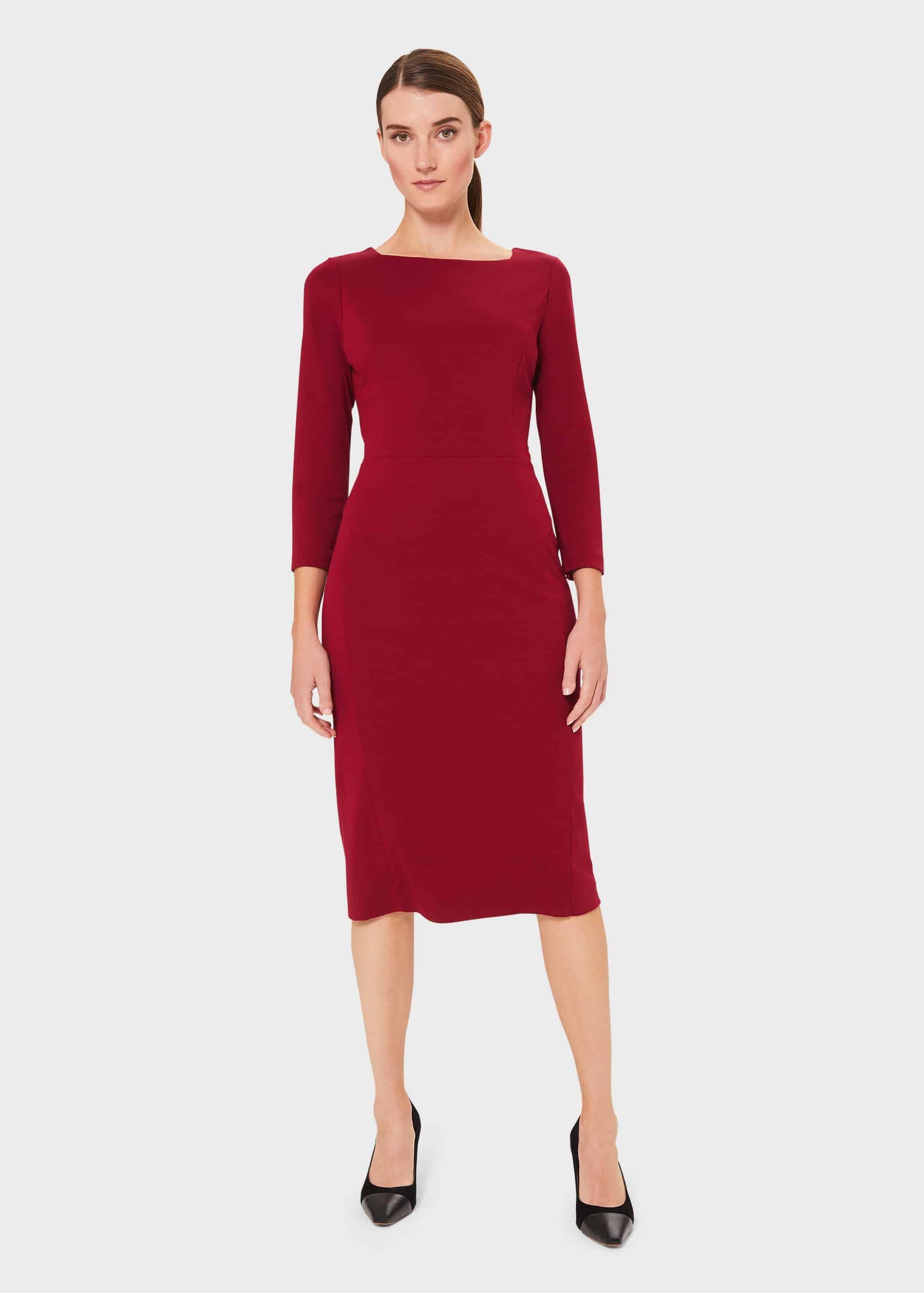 Kelly Jersey Dress,  Dark Raspberry, hi-res