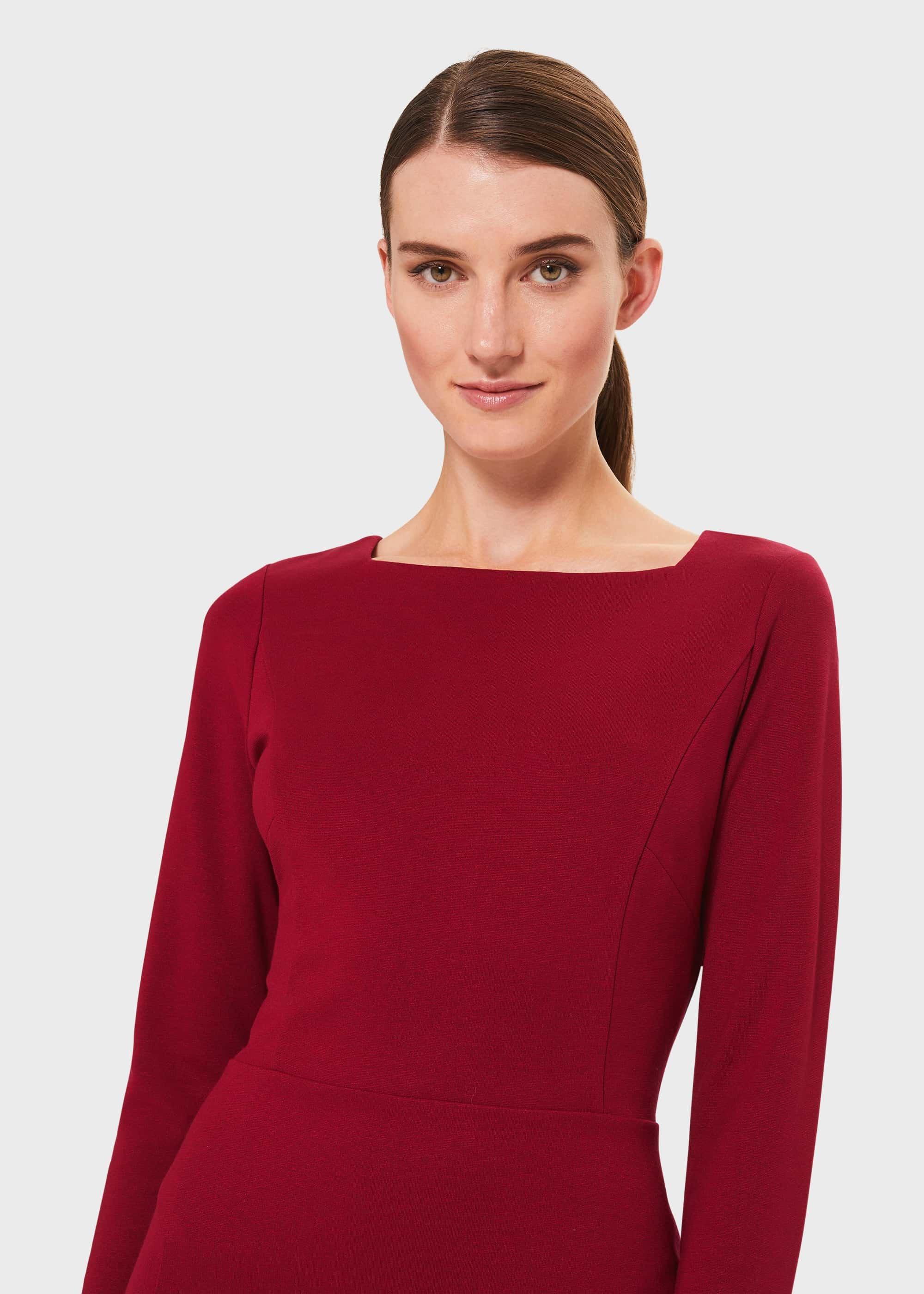 Kelly Jersey Dress,  Dark Raspberry, hi-res