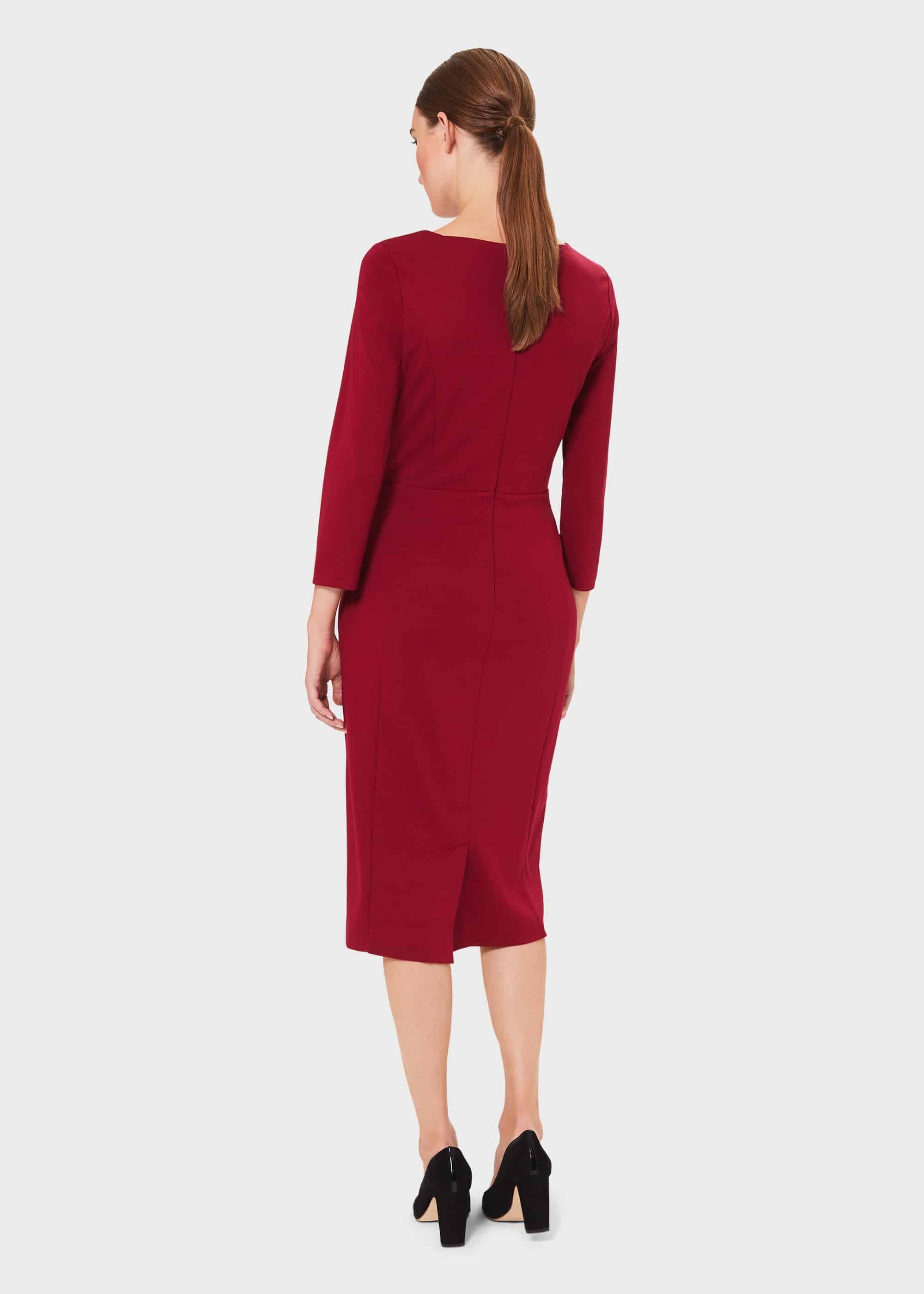 Kelly Jersey Dress,  Dark Raspberry, hi-res