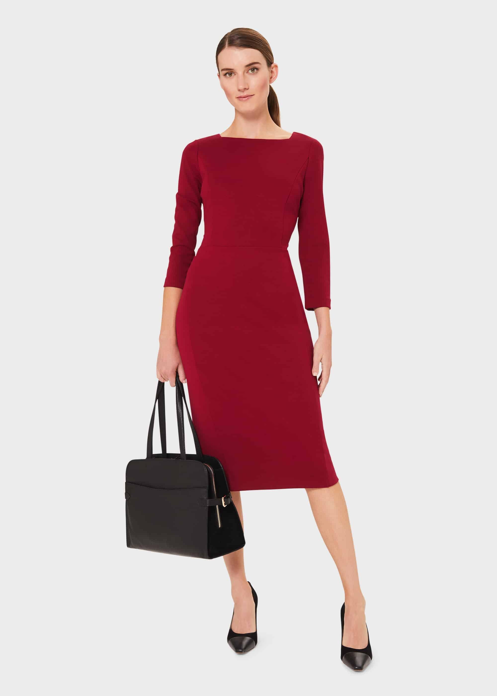Kelly Jersey Dress,  Dark Raspberry, hi-res