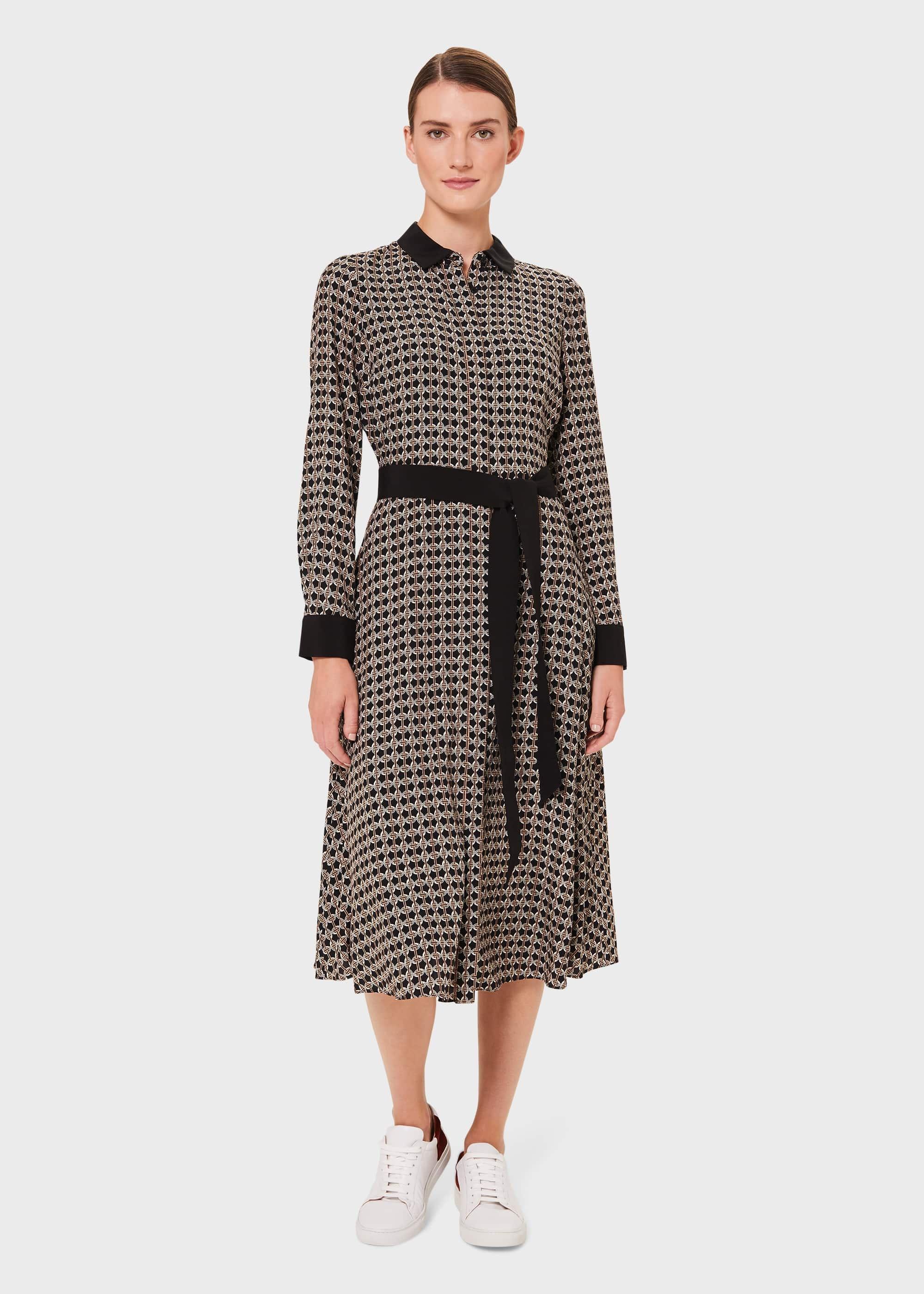 Alison Printed Fit And Flare Dress, Neutral Multi, hi-res