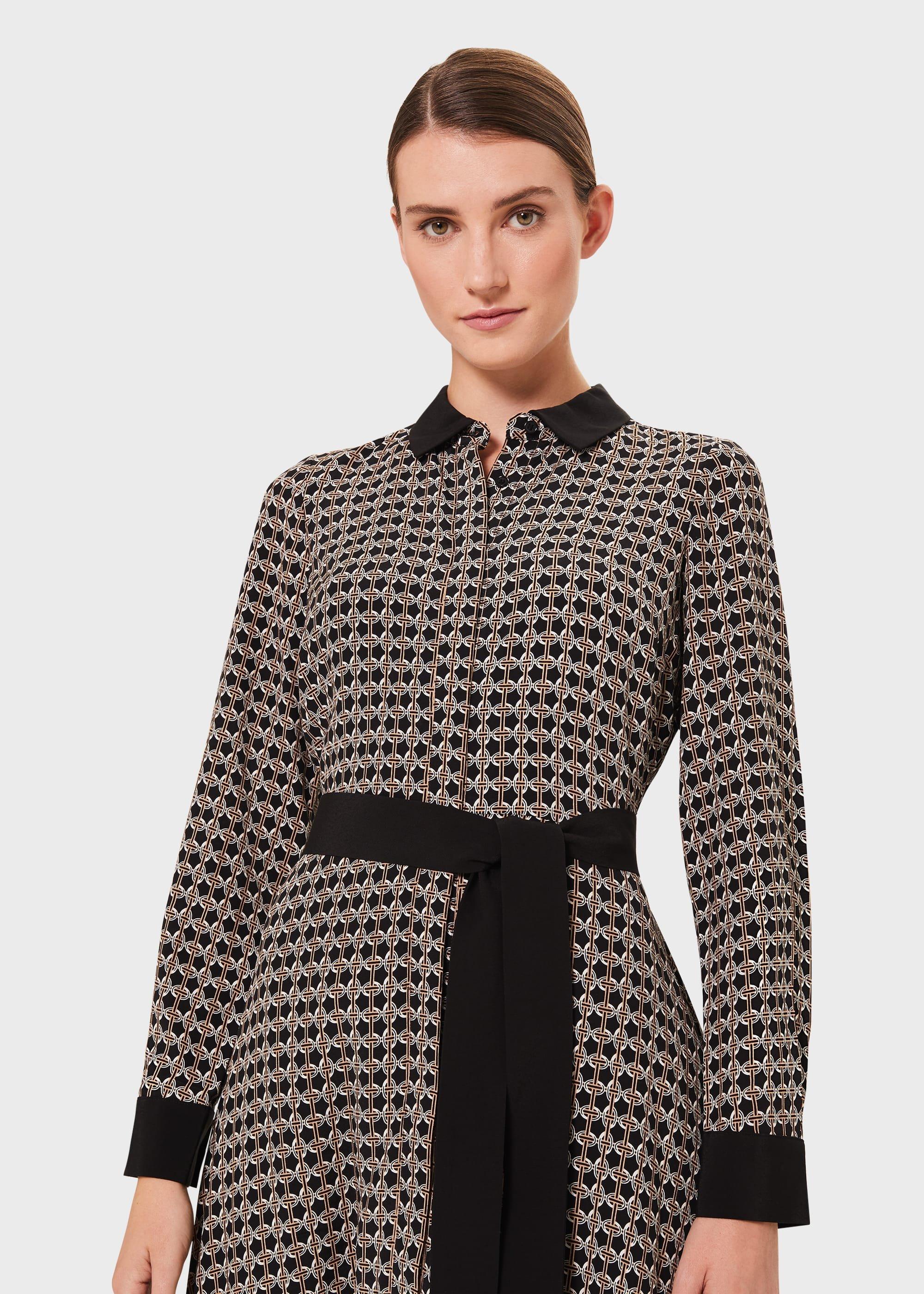 Alison Printed Fit And Flare Dress, Neutral Multi, hi-res