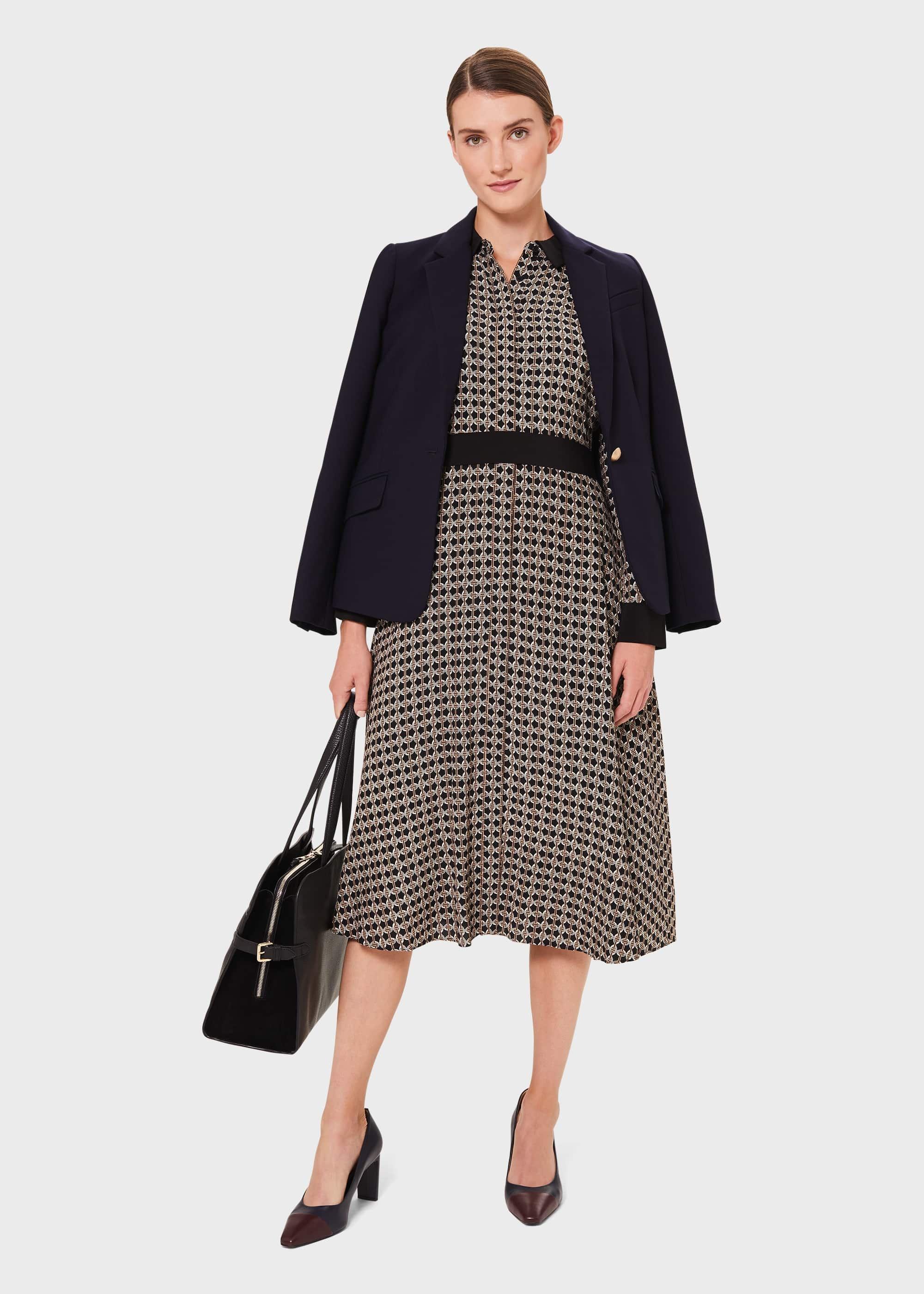 Alison Printed Fit And Flare Dress, Neutral Multi, hi-res