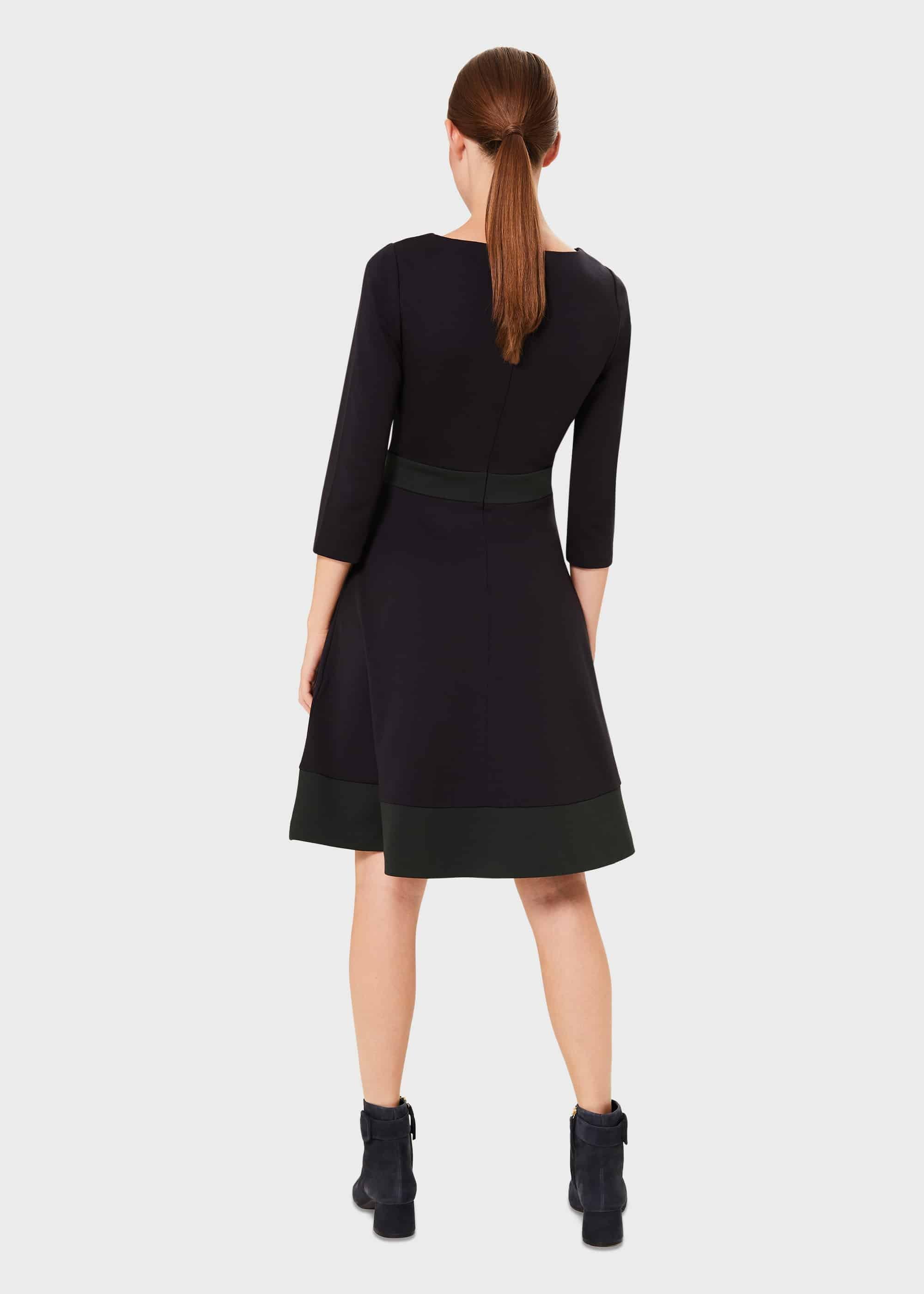 3/4 Sleeve Seasalter Dress, Navy Green, hi-res