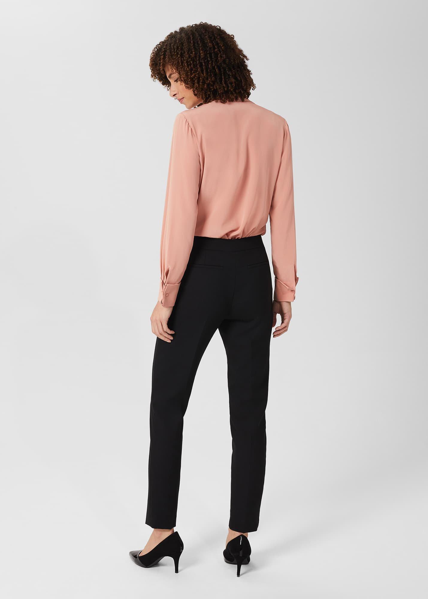 Pearl Silk Blouse, Blush, hi-res