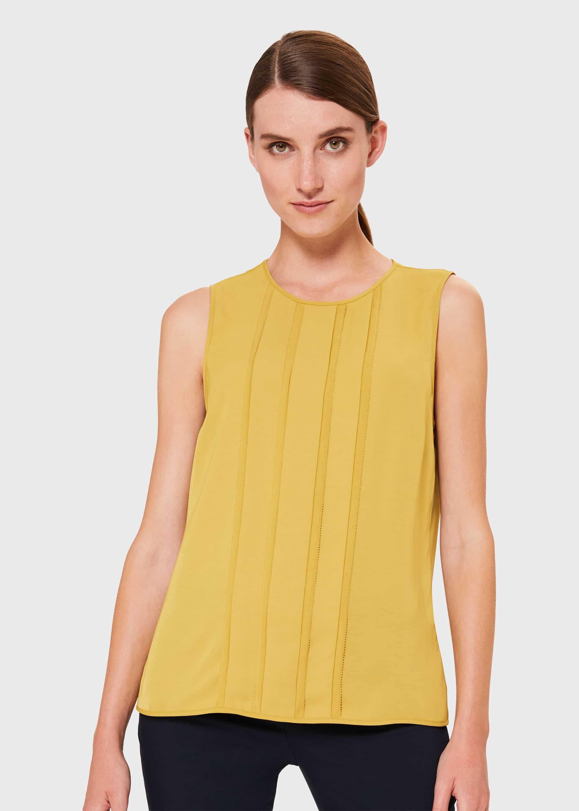 Adelyn Crew Neck Blouse, Chartreuse, hi-res