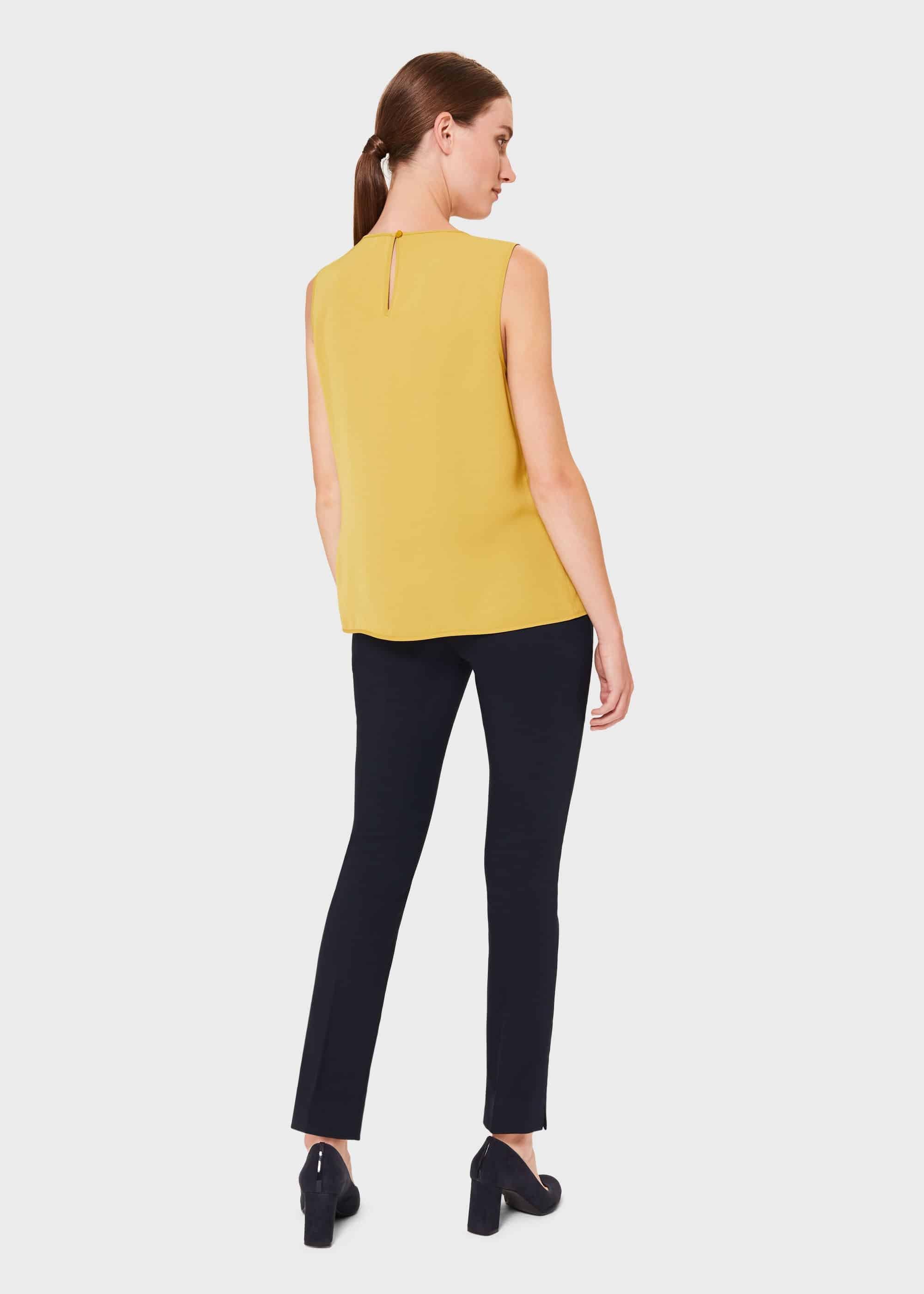 Adelyn Crew Neck Blouse, Chartreuse, hi-res
