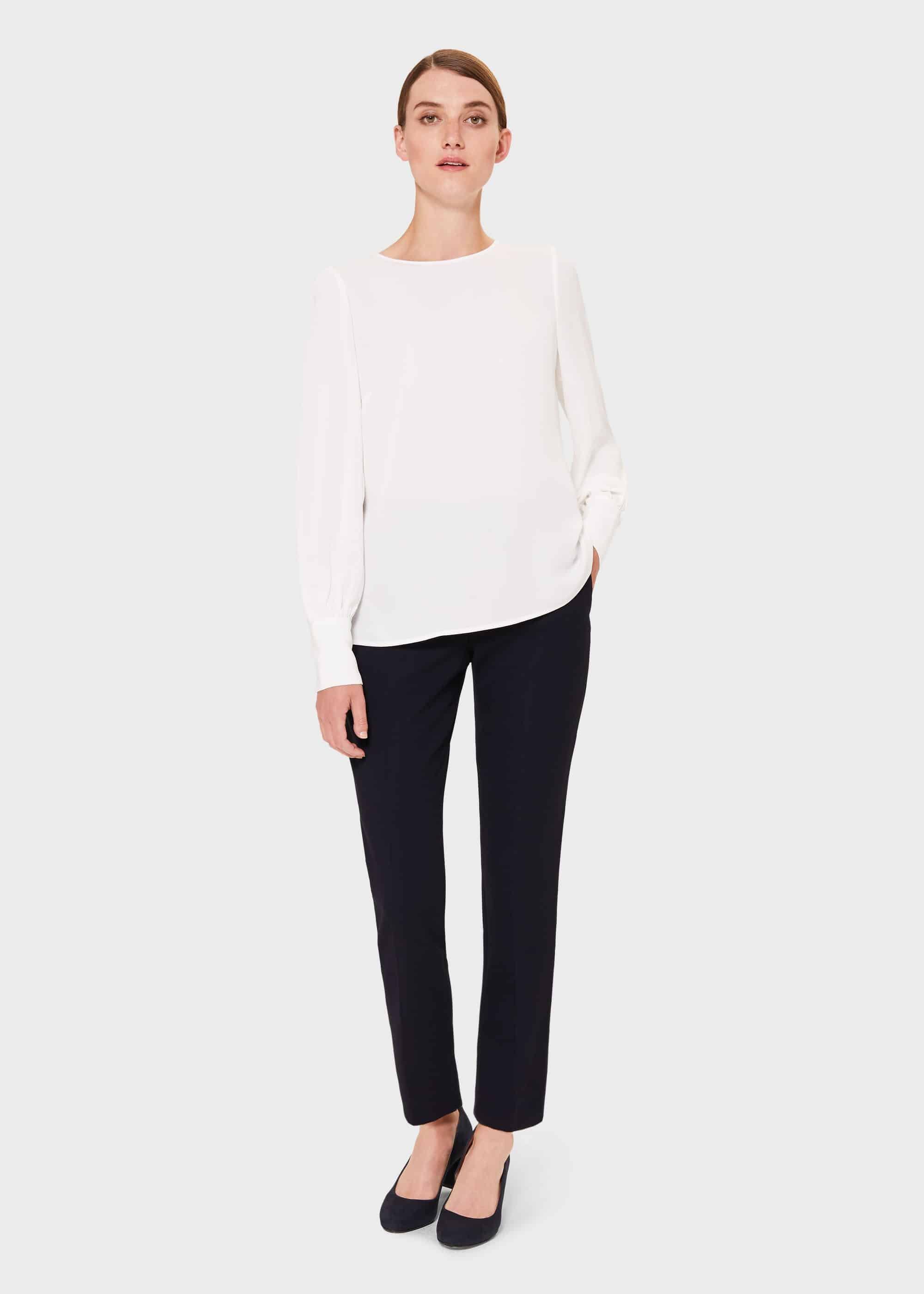 Kate Puff Sleeve Blouse, Ivory, hi-res