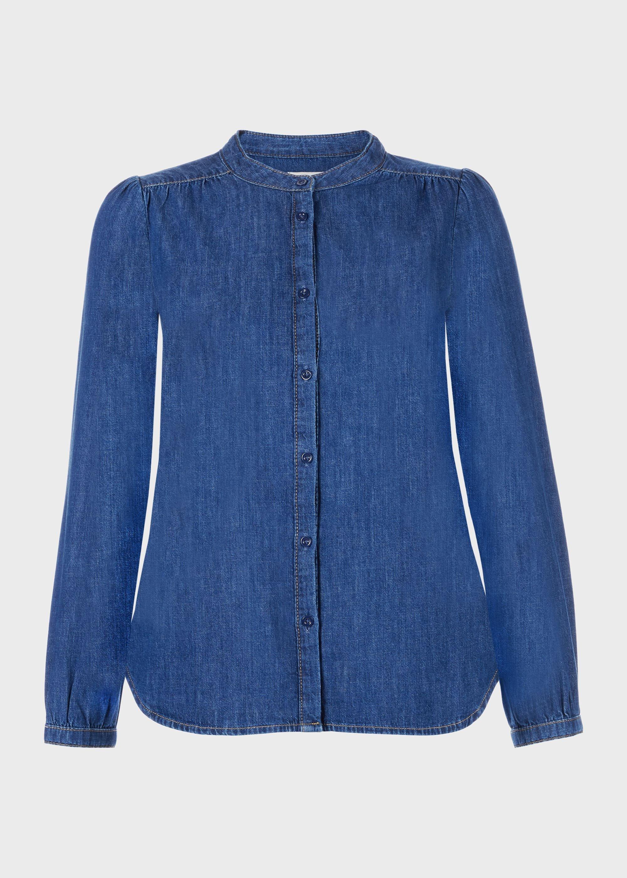 Chloe Denim Shirt, Blue, hi-res