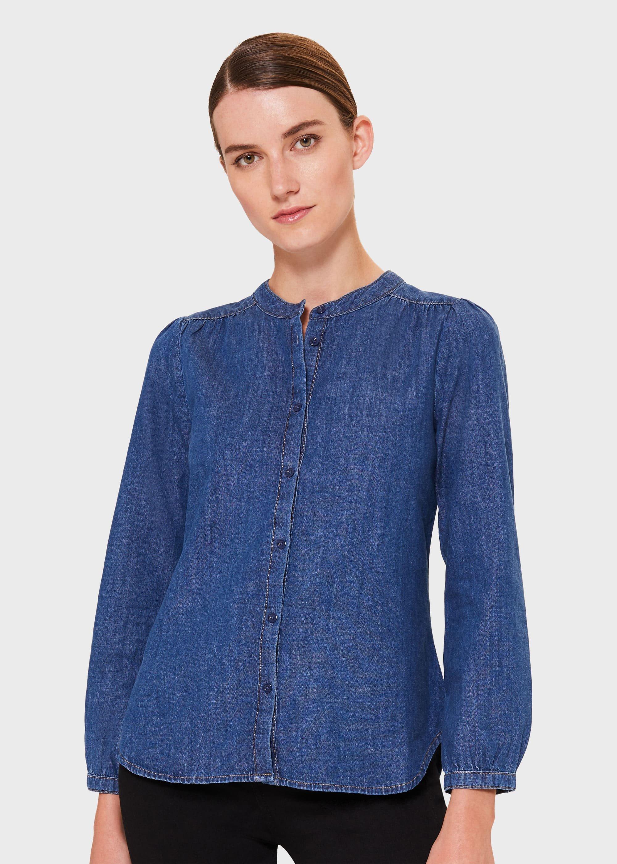 Chloe Denim Shirt, Blue, hi-res