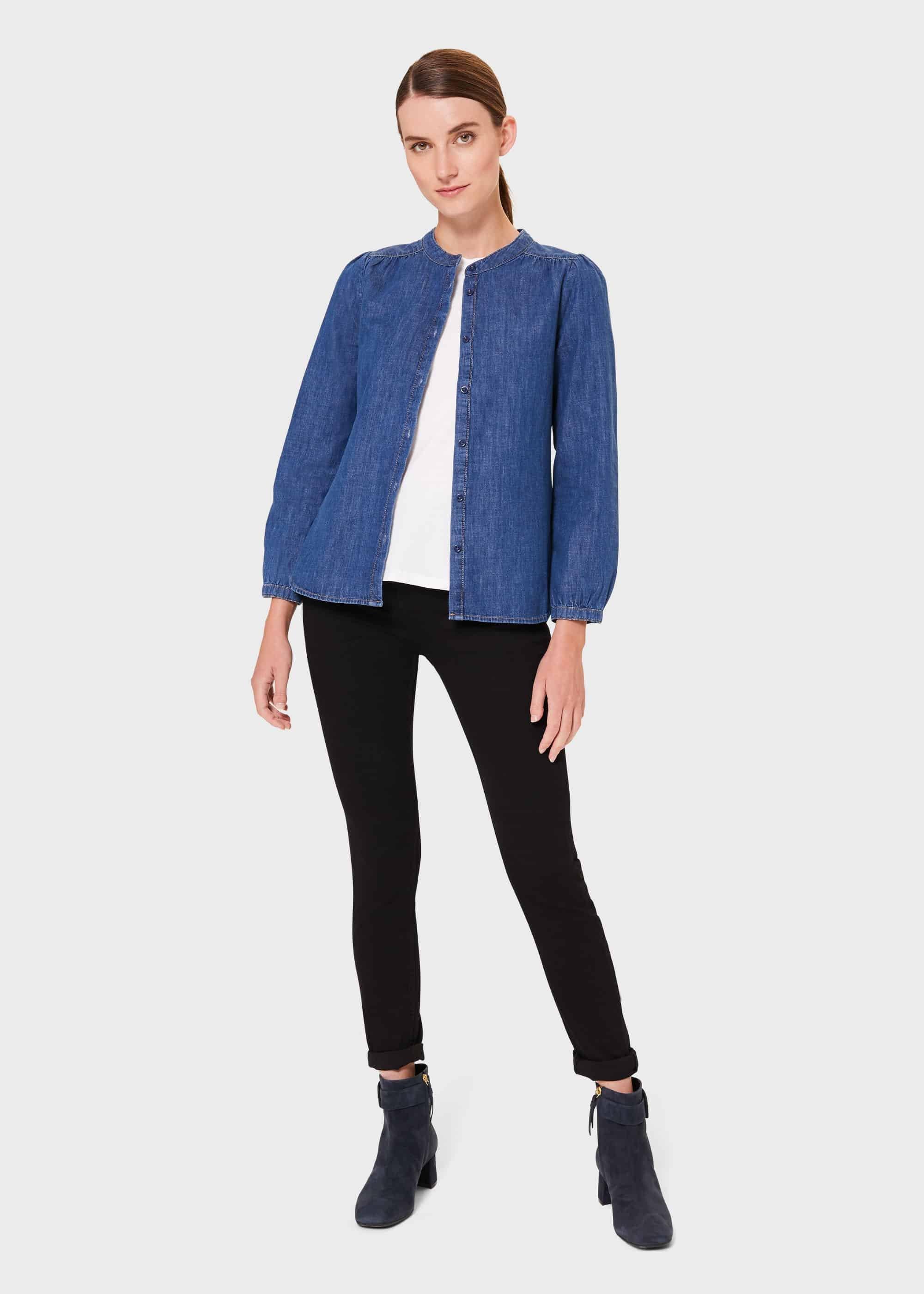 Chloe Denim Shirt, Blue, hi-res