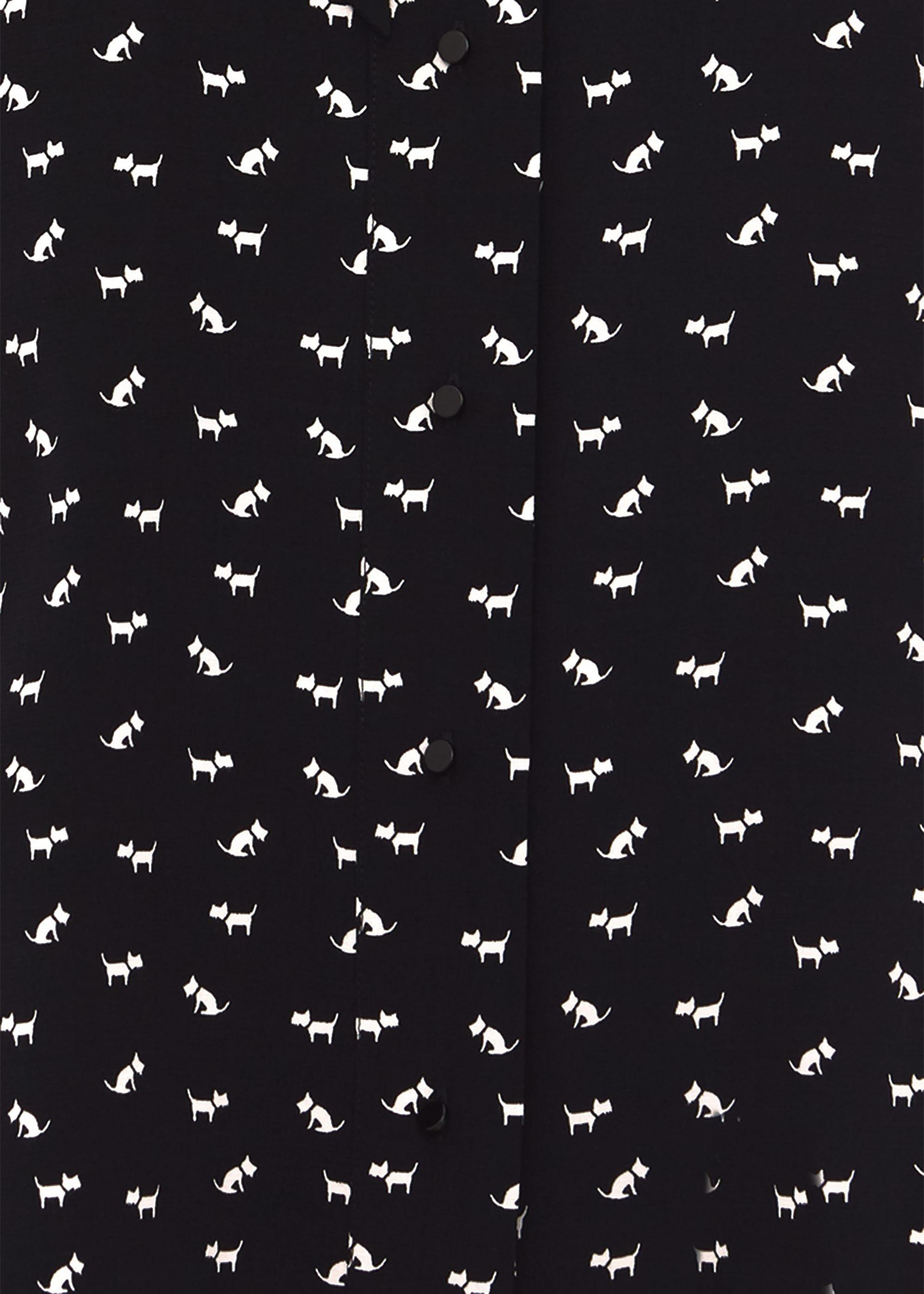 Gwyneth Tie Neck Top, Navy Ivory, hi-res