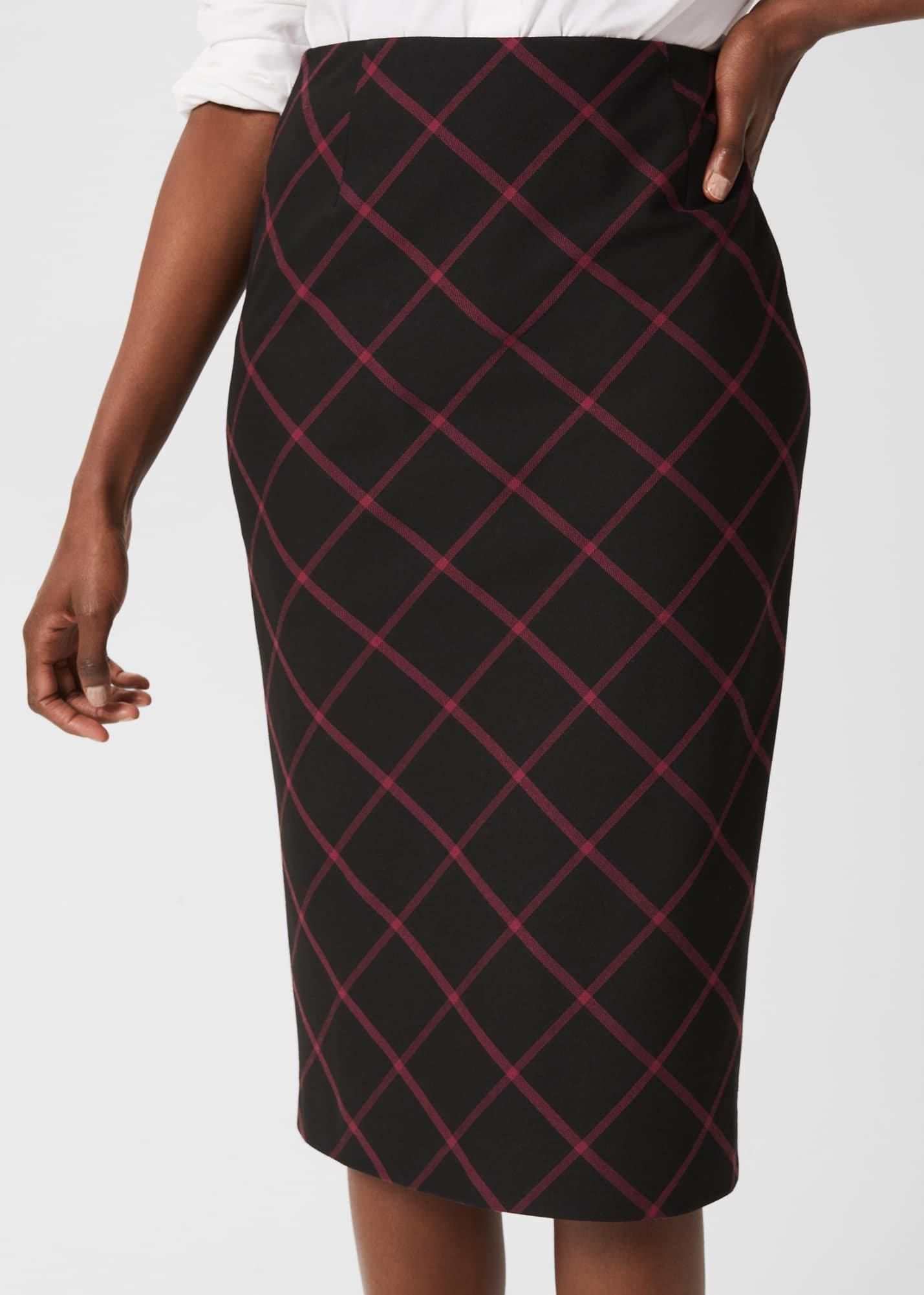 Eliza Pencil Skirt, Black Raspberry, hi-res