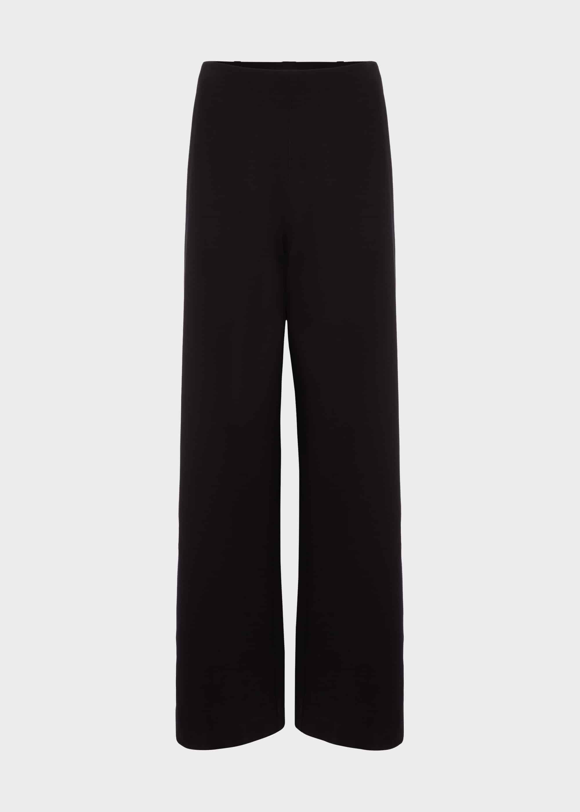 Pippa Jersey Wide Leg Pants, Black, hi-res