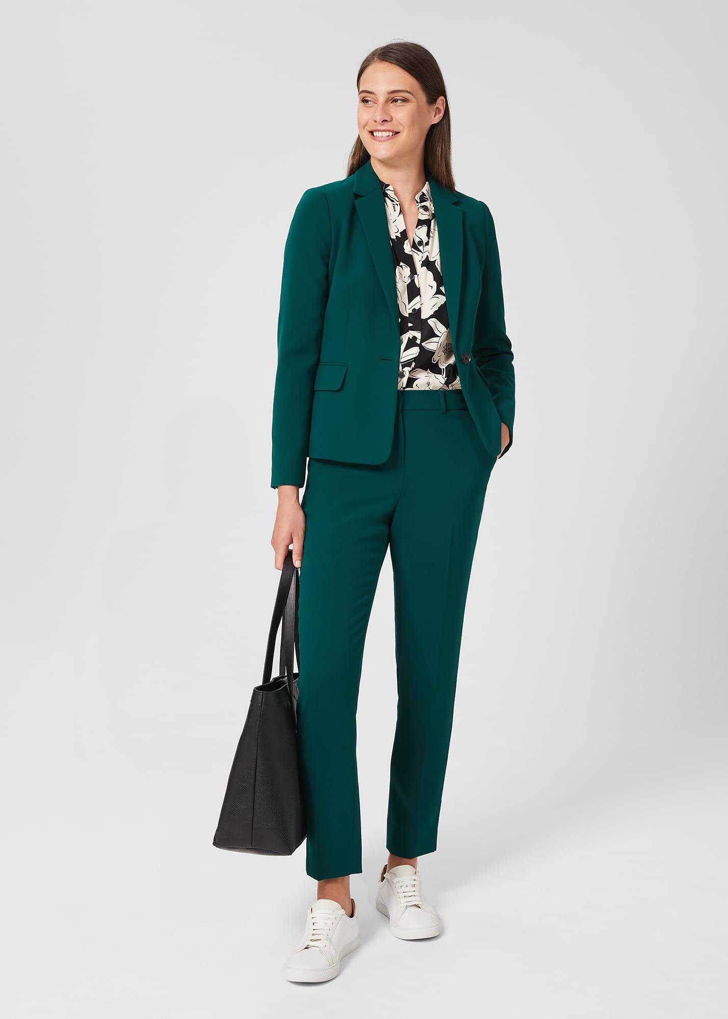 Petite Adelia Trousers, Leaf Green, hi-res