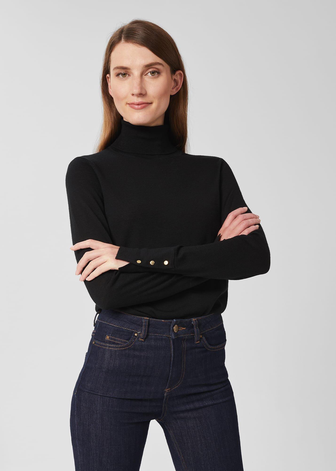 Lara Merino Wool Roll Neck Sweater
