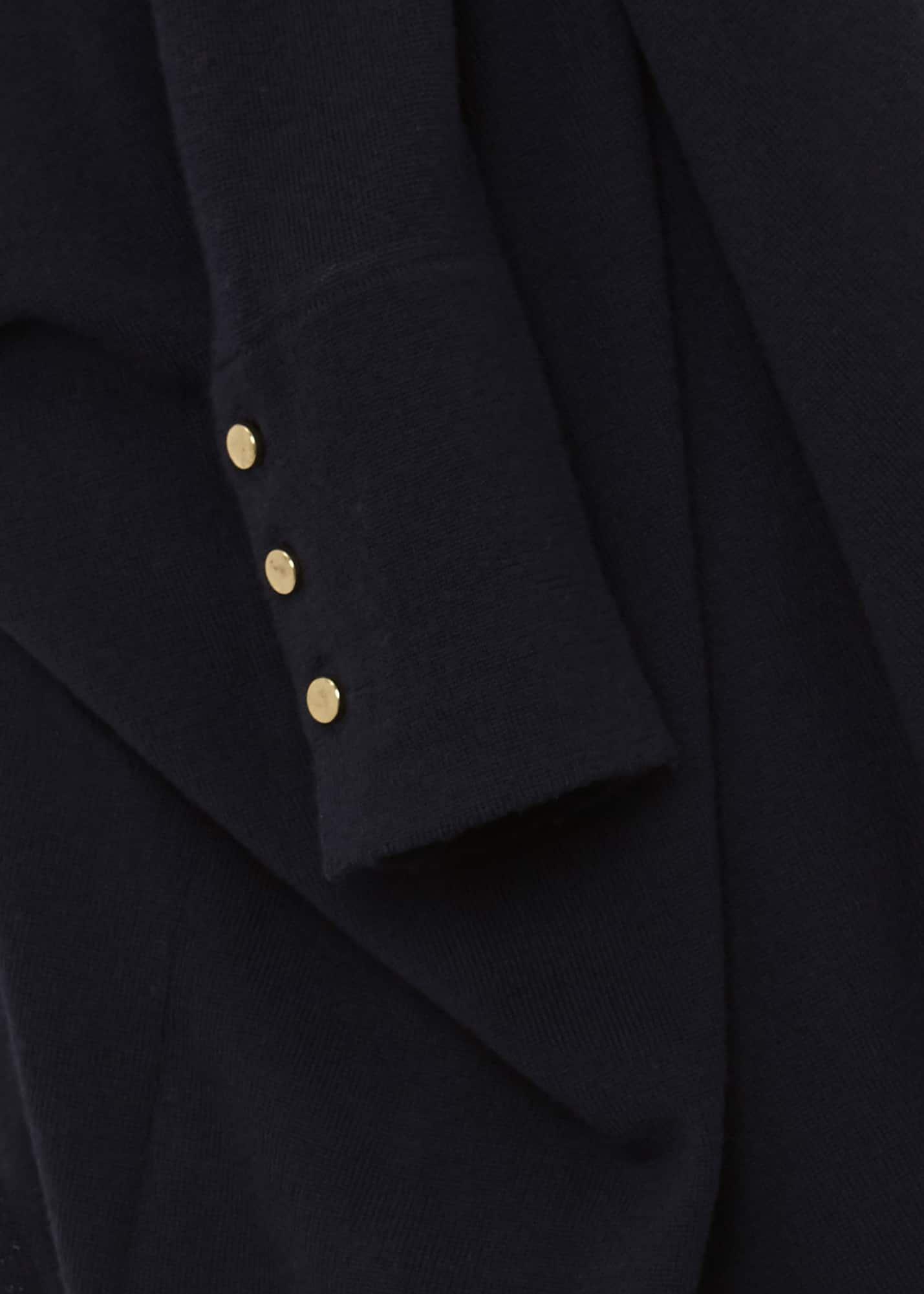 Lara Merino Wool Roll Neck Jumper, Navy, hi-res