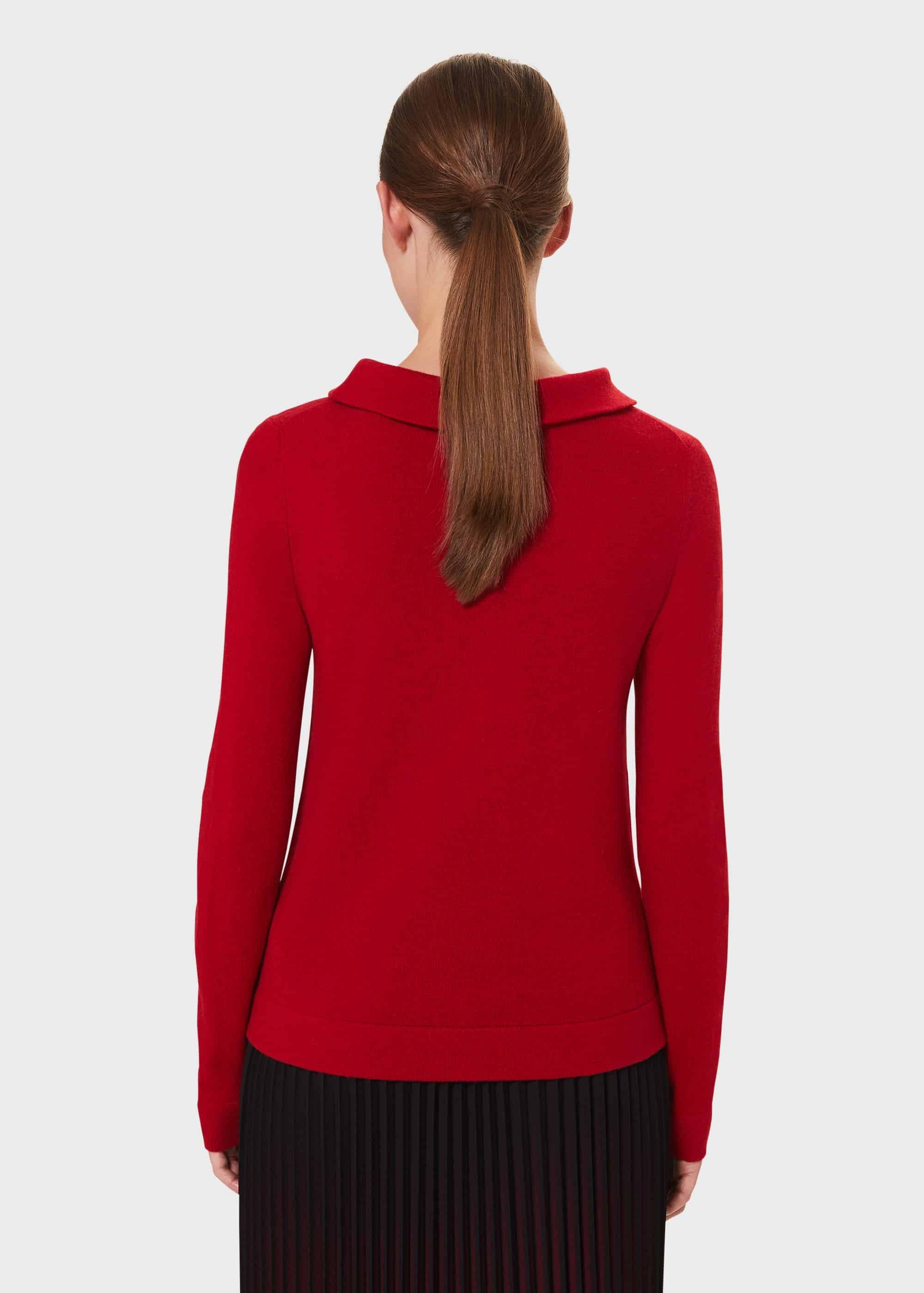 Audrey Wool Cashmere Jumper, Red, hi-res