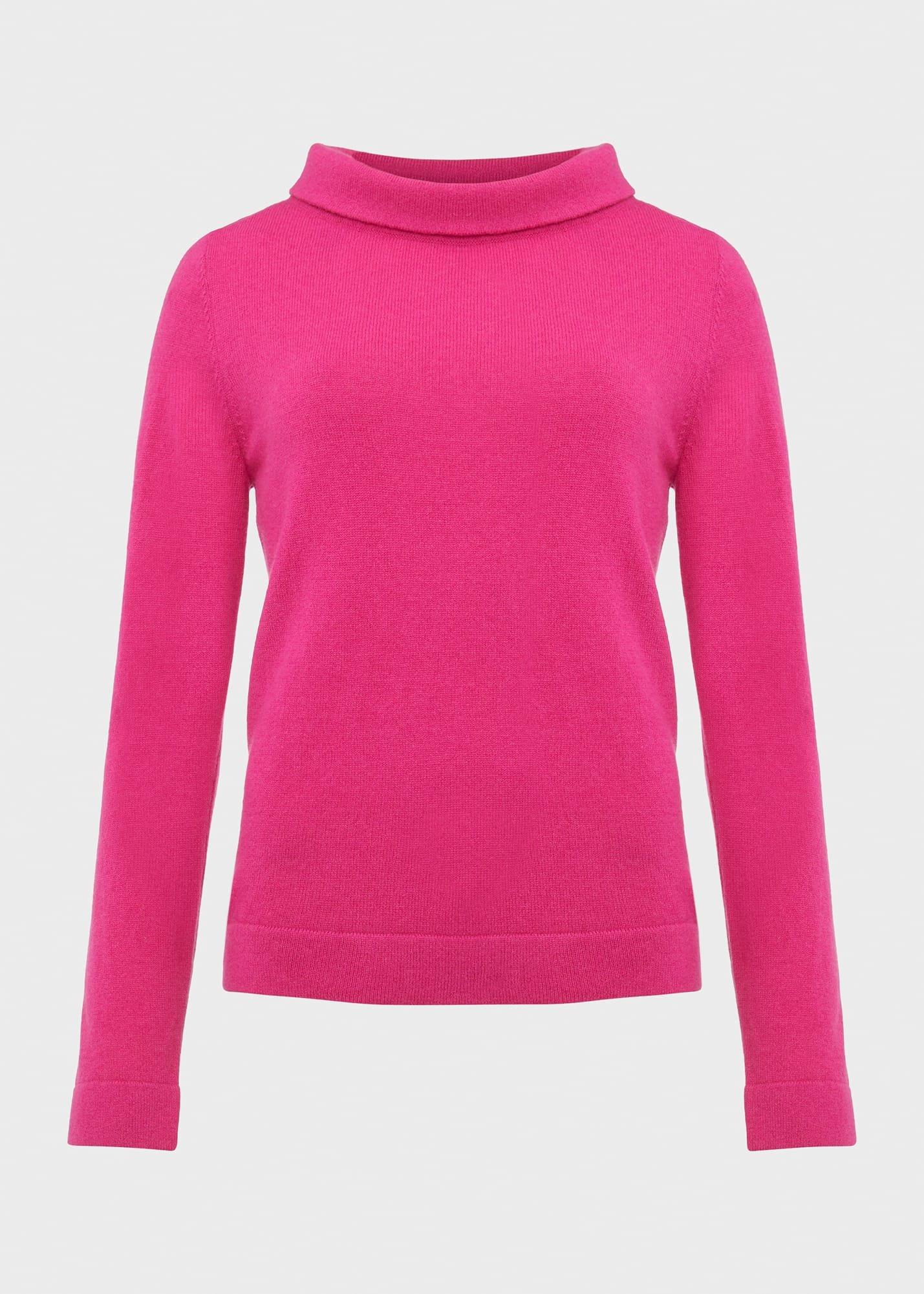 Audrey Wool Cashmere Jumper, Pink, hi-res