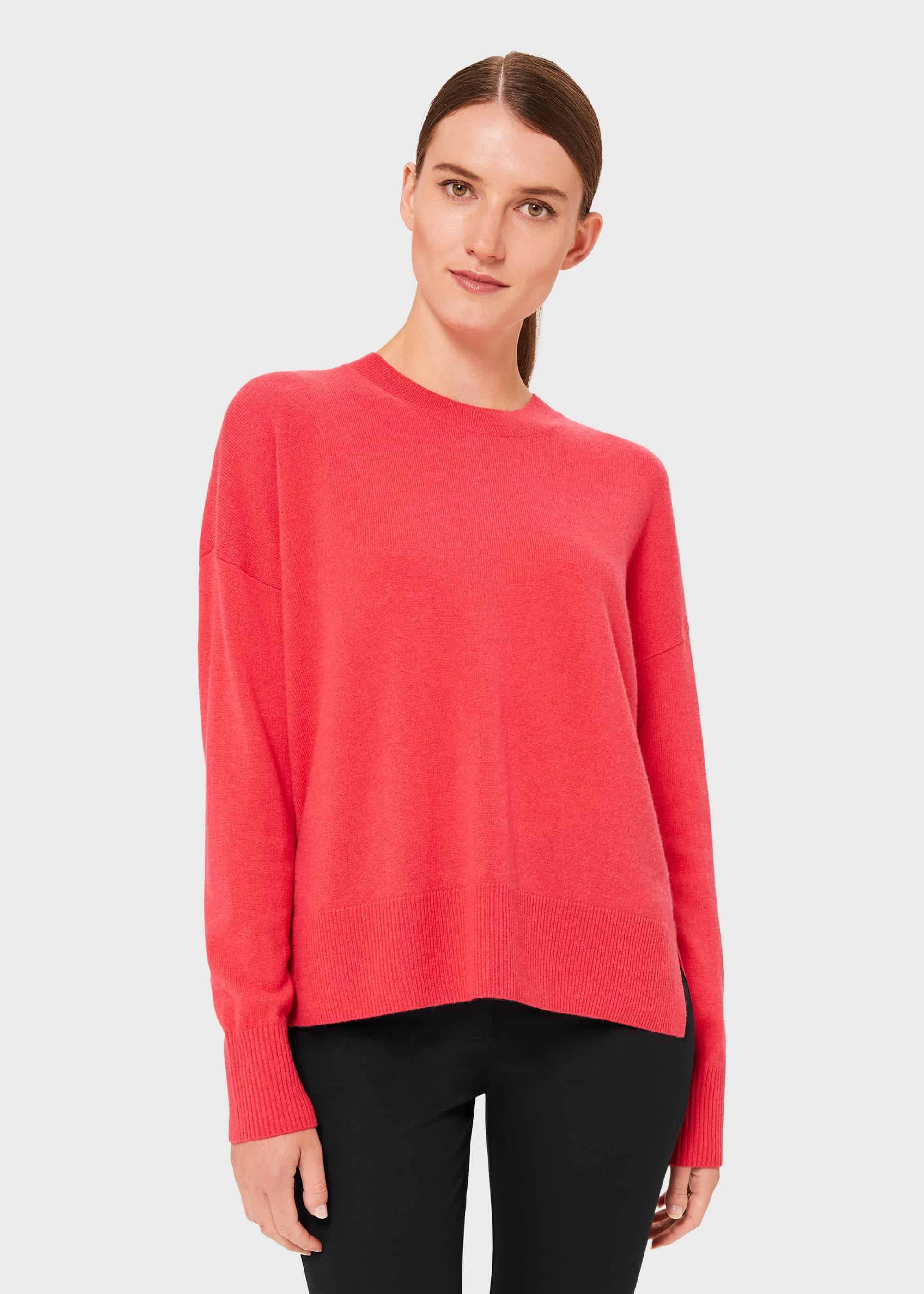 Lydia Wool Cashmere Jumper, Azalea Pink, hi-res
