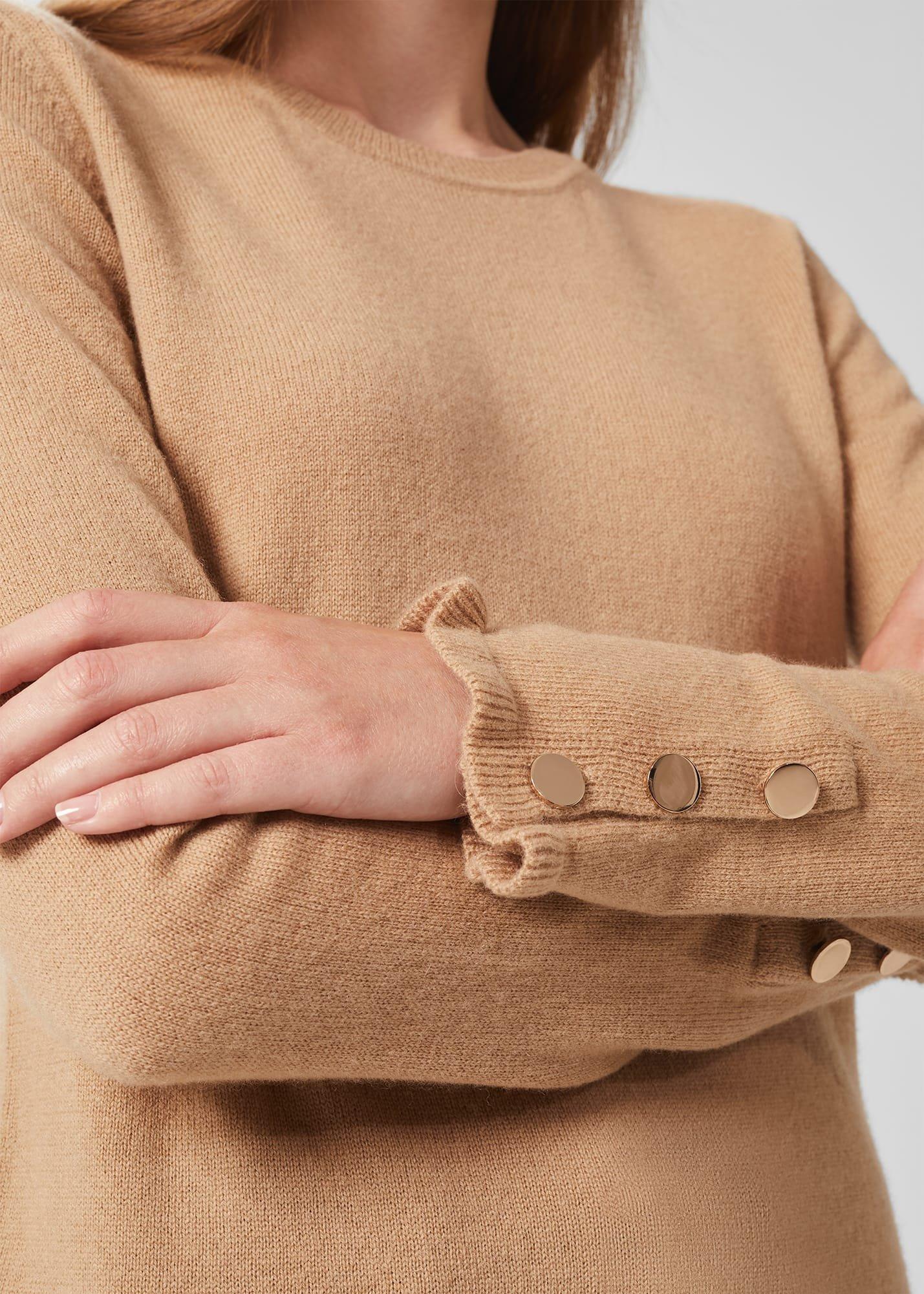 Imogen Wool Cashmere Jumper, Camel, hi-res