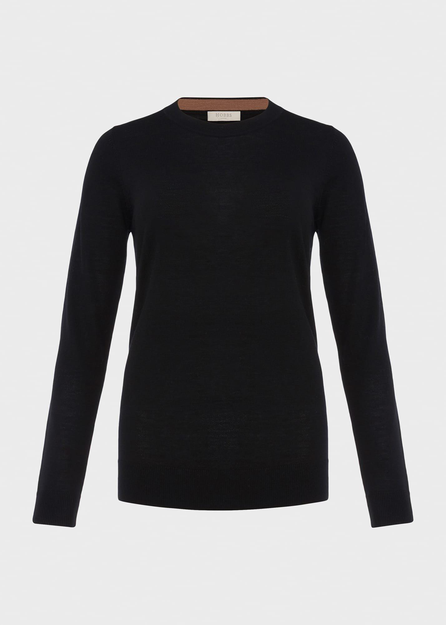Penny Merino Wool Sweater, Black, hi-res
