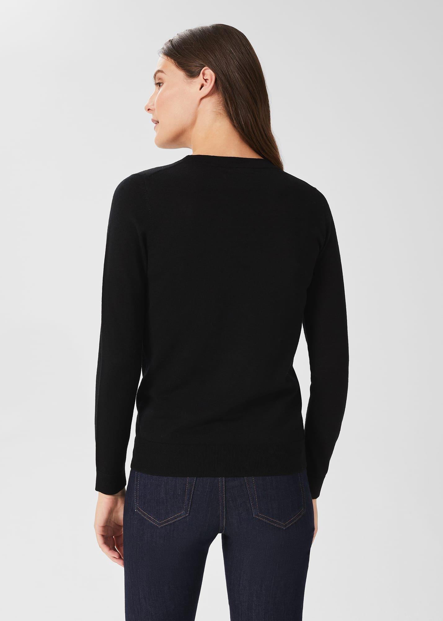 Penny Merino Wool Sweater, Black, hi-res
