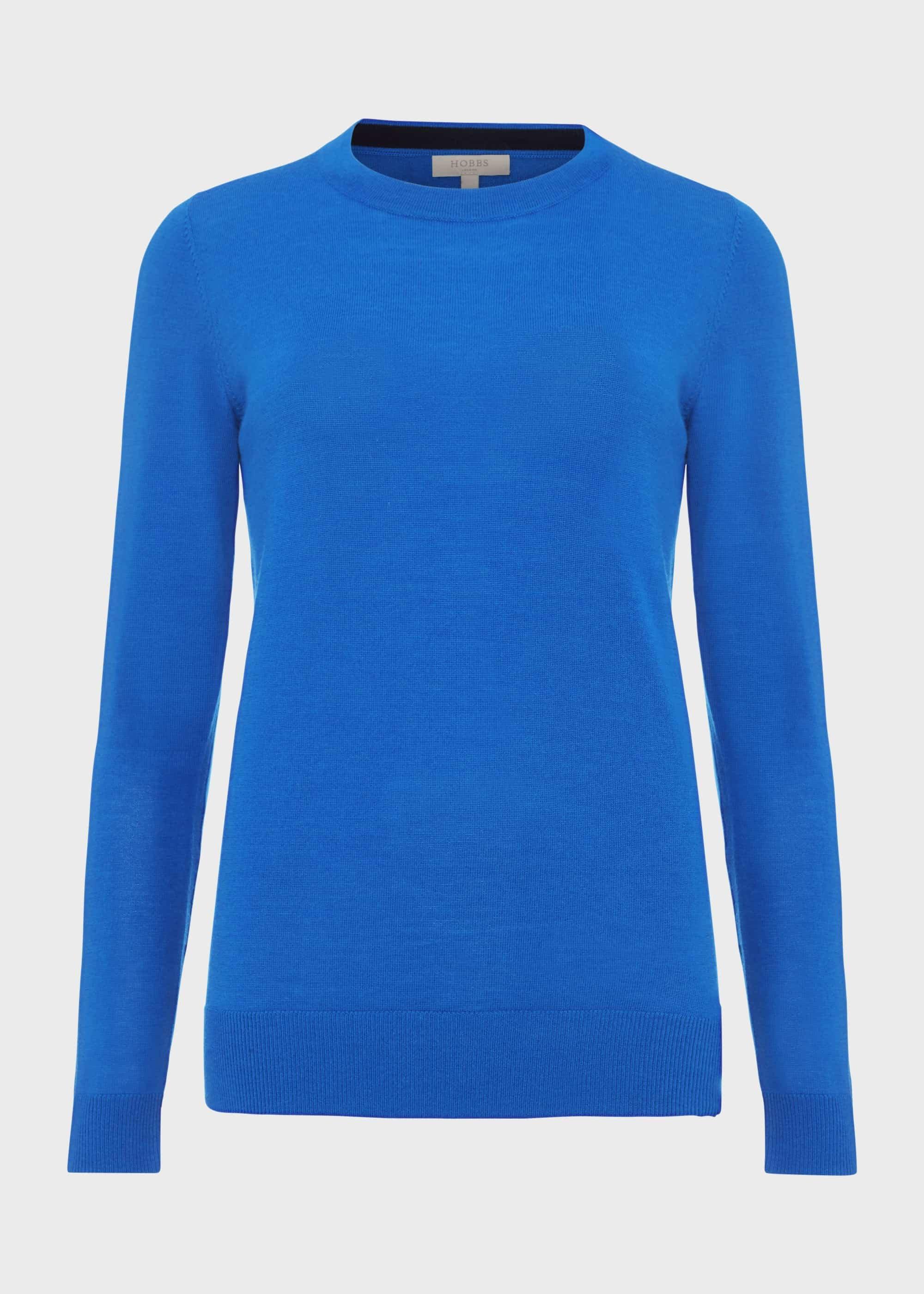 Penny Merino Wool Jumper, Cobalt, hi-res