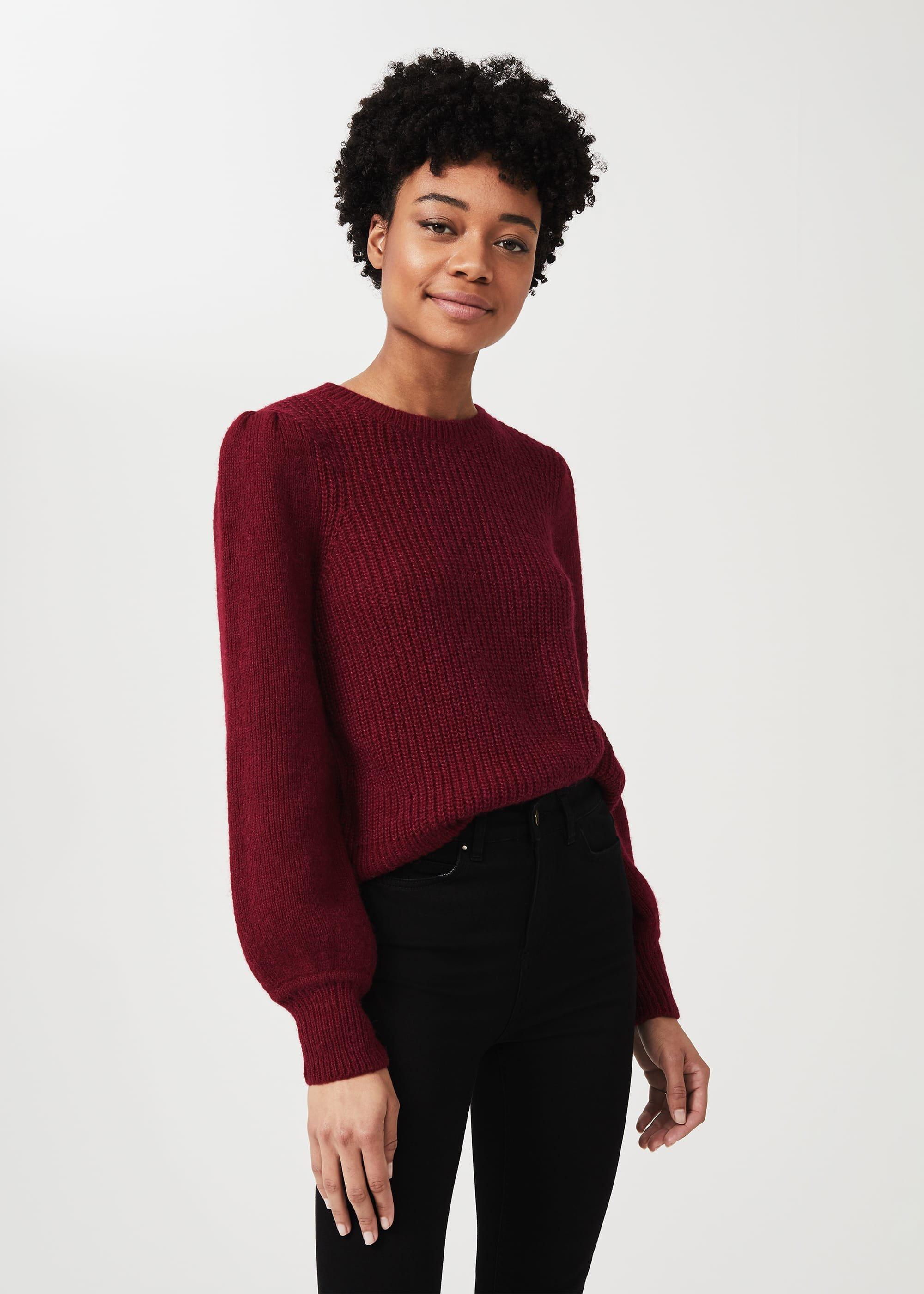 Dulcie Jumper With Alpaca,  Dark Raspberry, hi-res