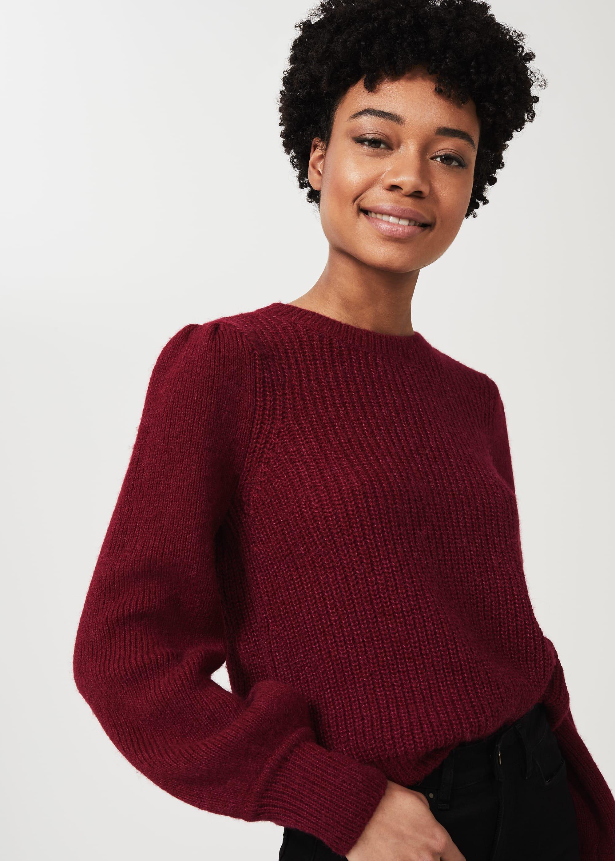 Dulcie Jumper With Alpaca,  Dark Raspberry, hi-res