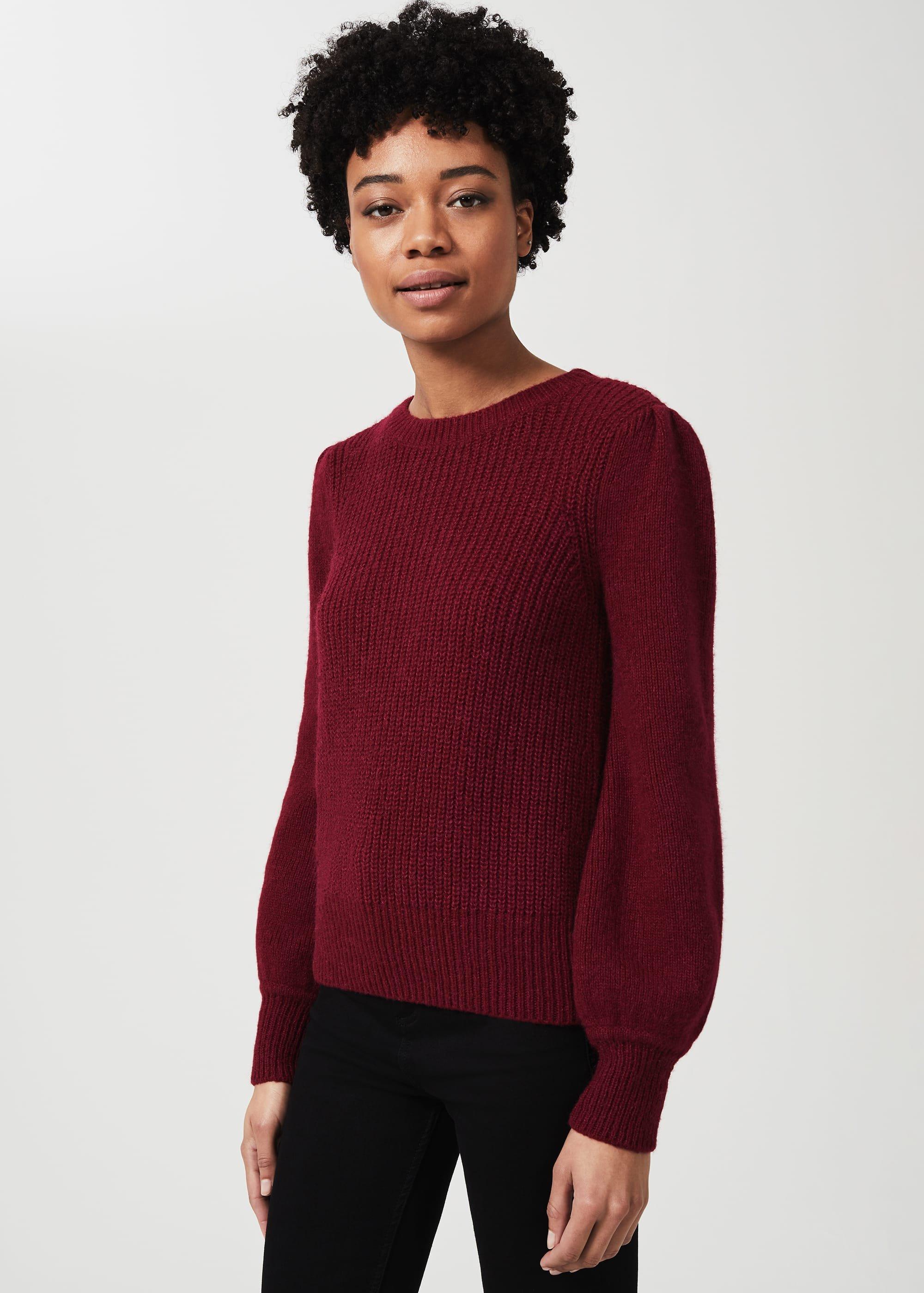 Dulcie Jumper With Alpaca,  Dark Raspberry, hi-res