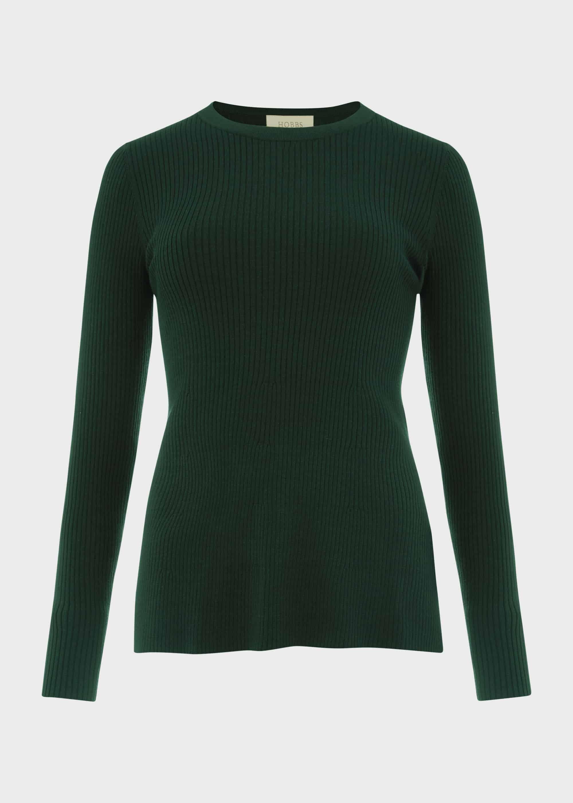 Loretta Rib Jumper, Leaf Green, hi-res