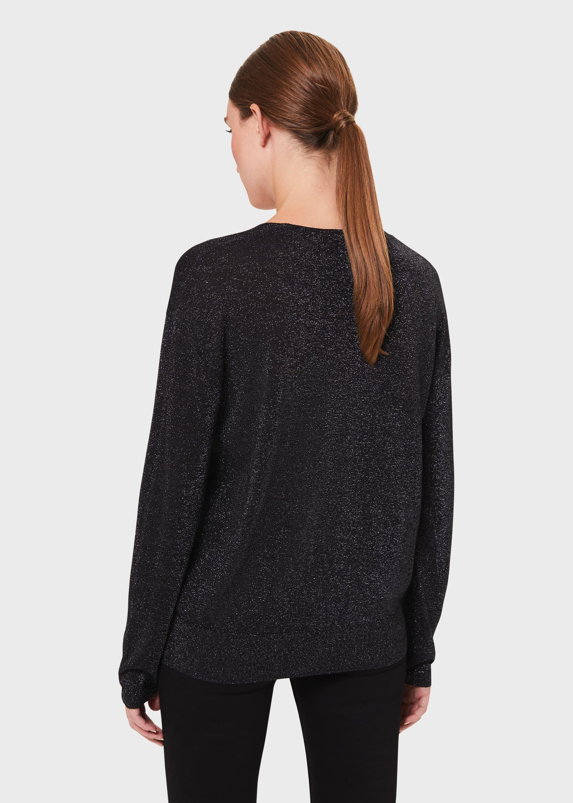 Mae Sparkle Sweater, Black Silver, hi-res