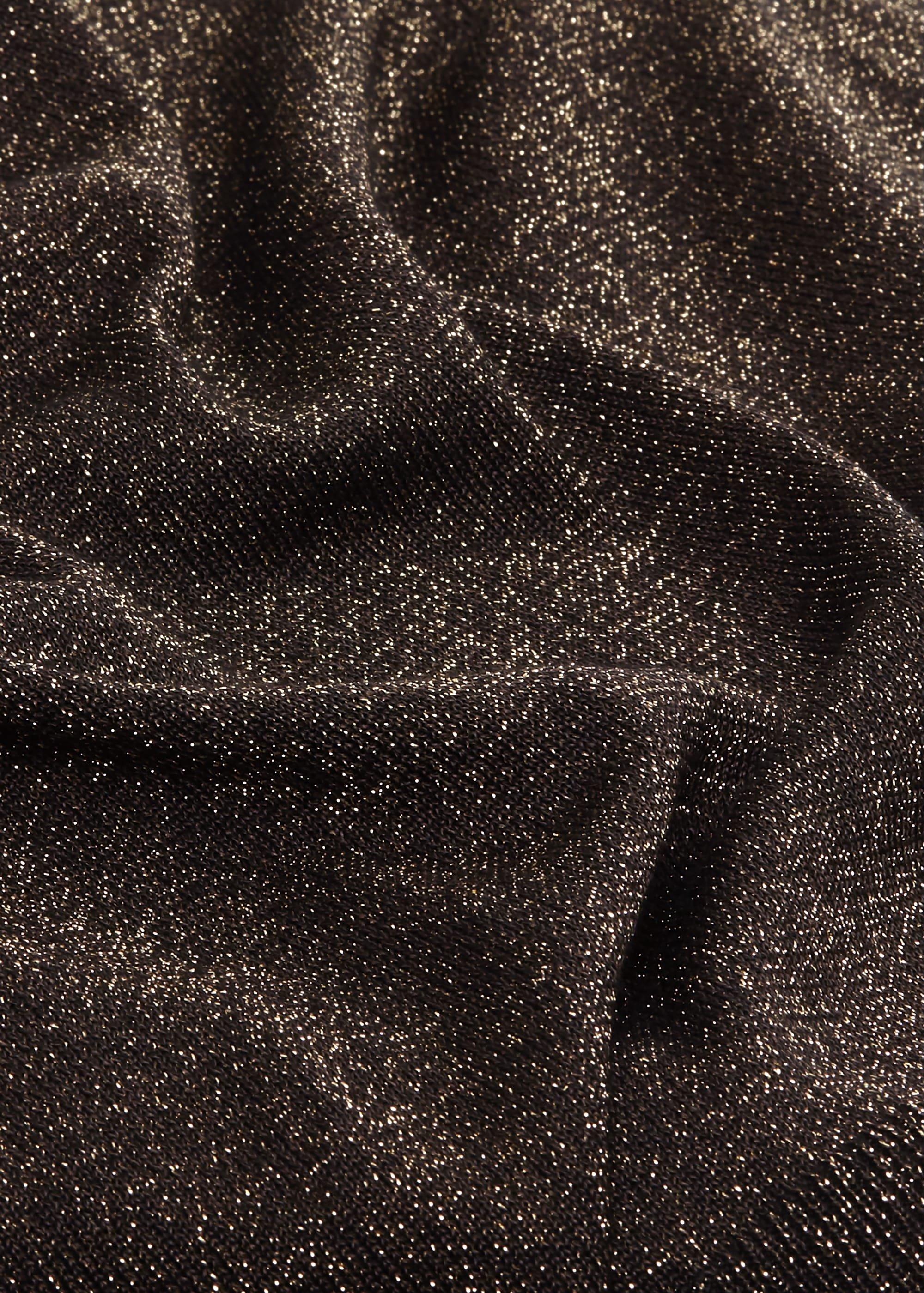 Anika Boatneck Sparkle Jumper, Gold Black, hi-res