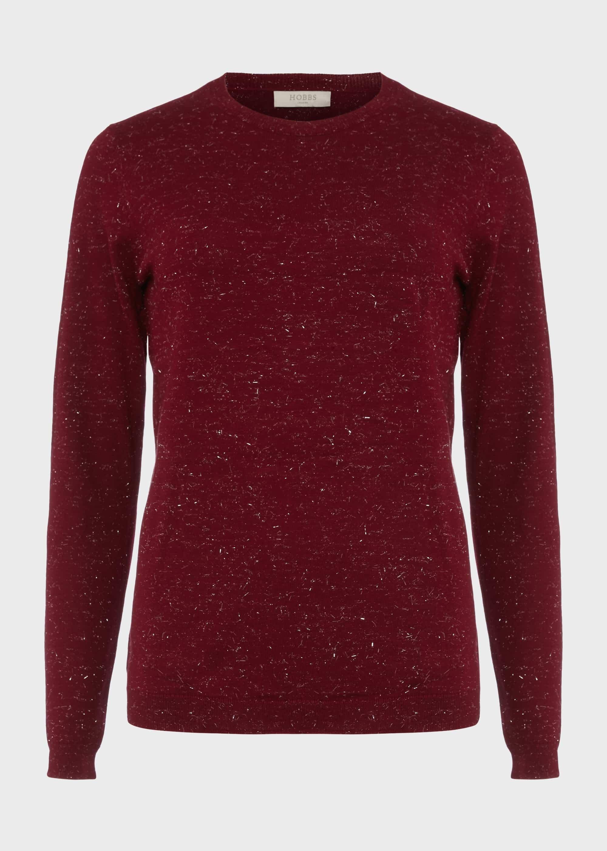 Penny Sparkle Jumper,  Dark Raspberry, hi-res