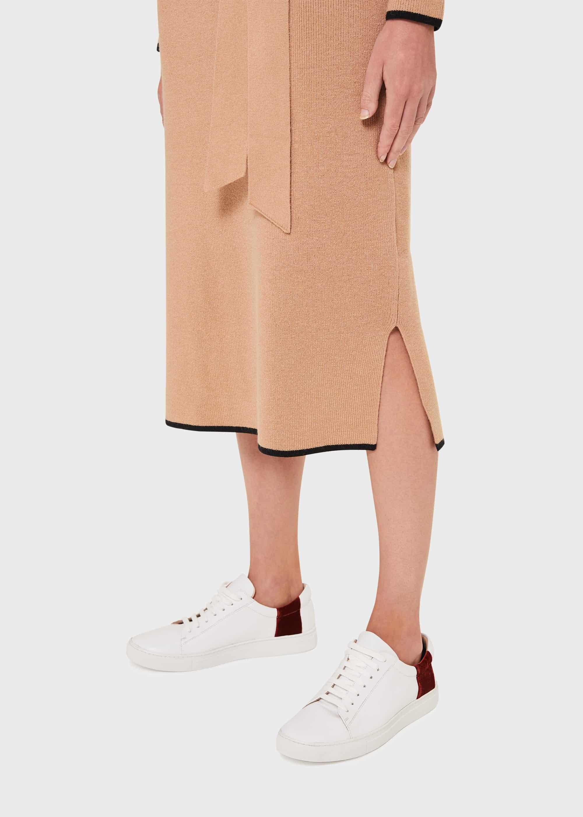 Carrie Knitted Dress, Black Camel, hi-res