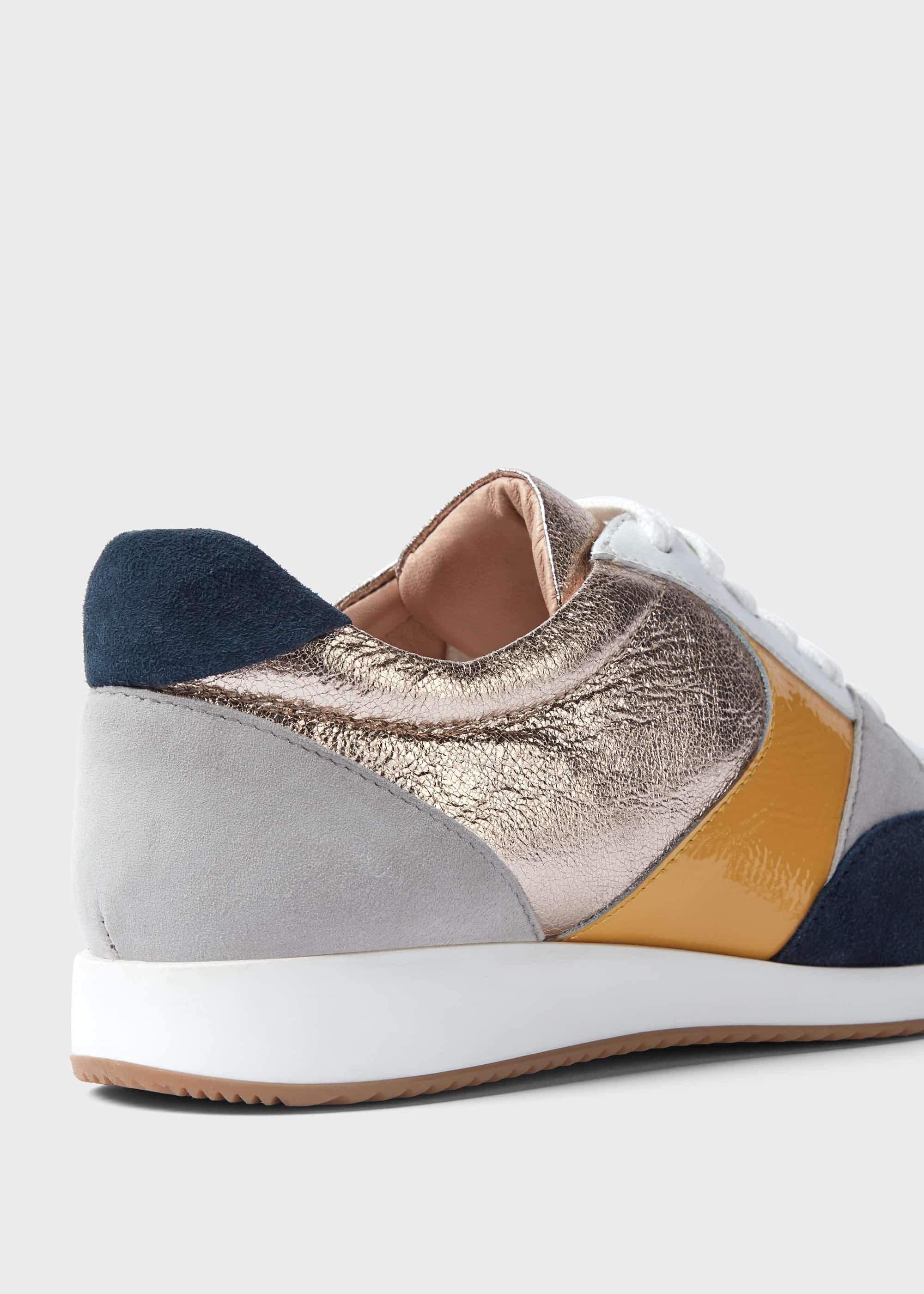 Mara Metallic Multi Leather Trainers, Metallic Multi, hi-res