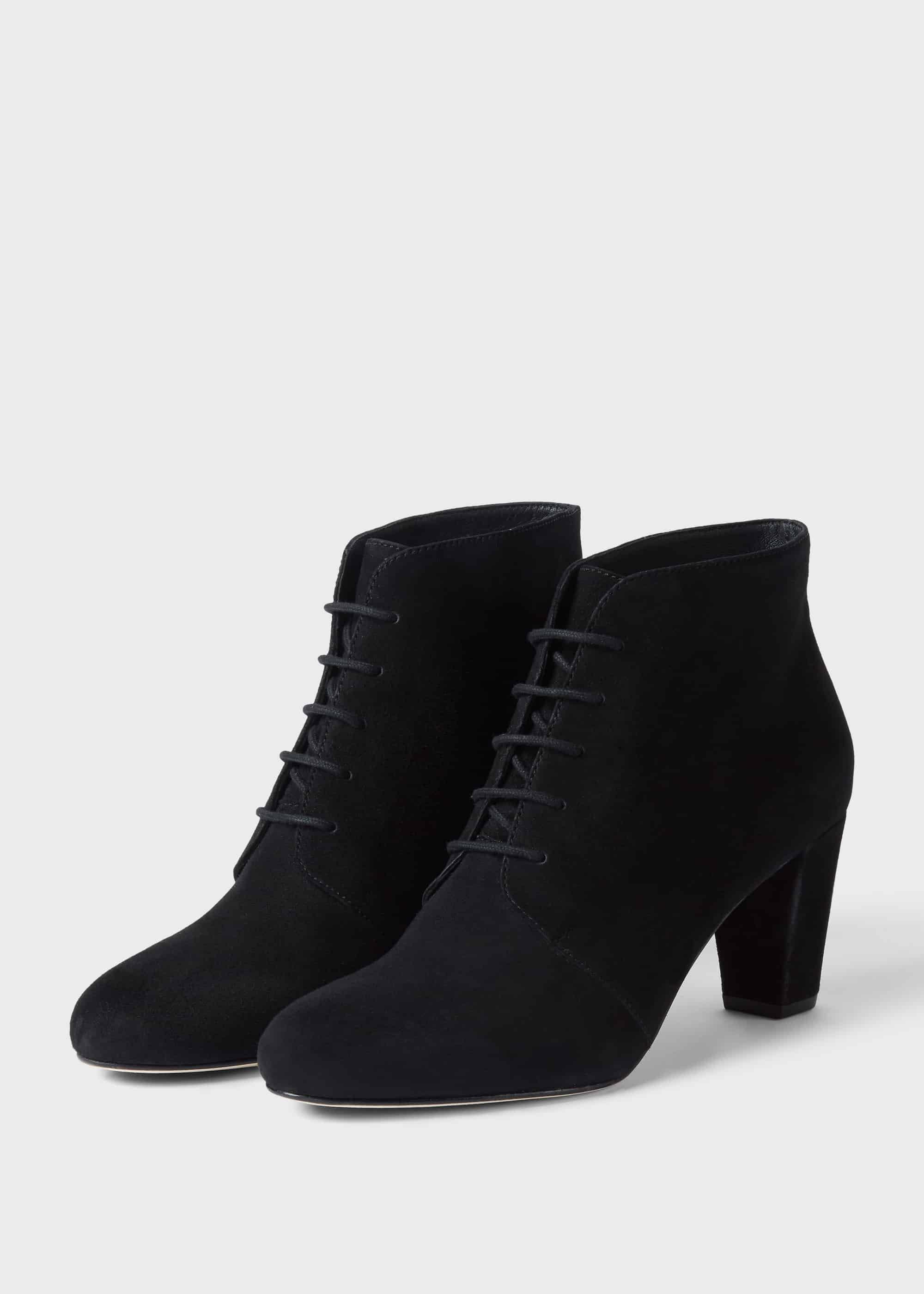 Patricia Suede Ankle Boots, Black, hi-res