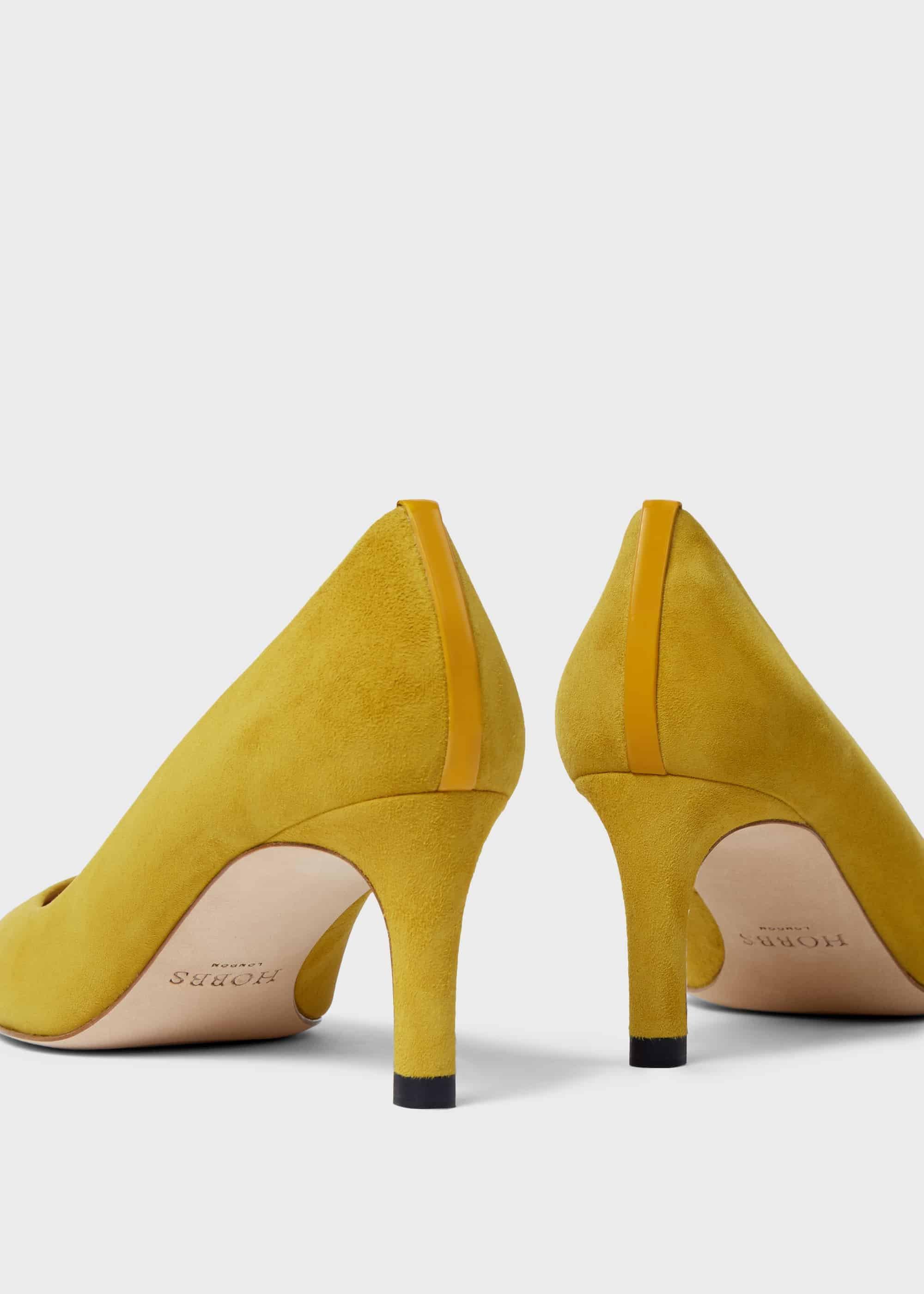 Lizzie Suede Stiletto Court Shoes, Chartreuse, hi-res