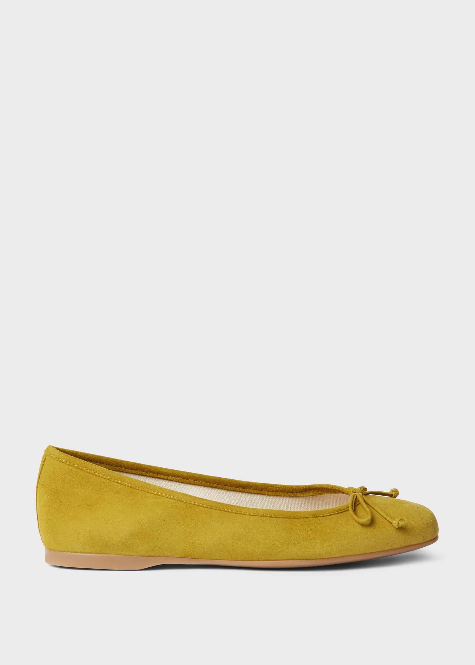 Prior Suede Ballerinas, Chartreuse, hi-res