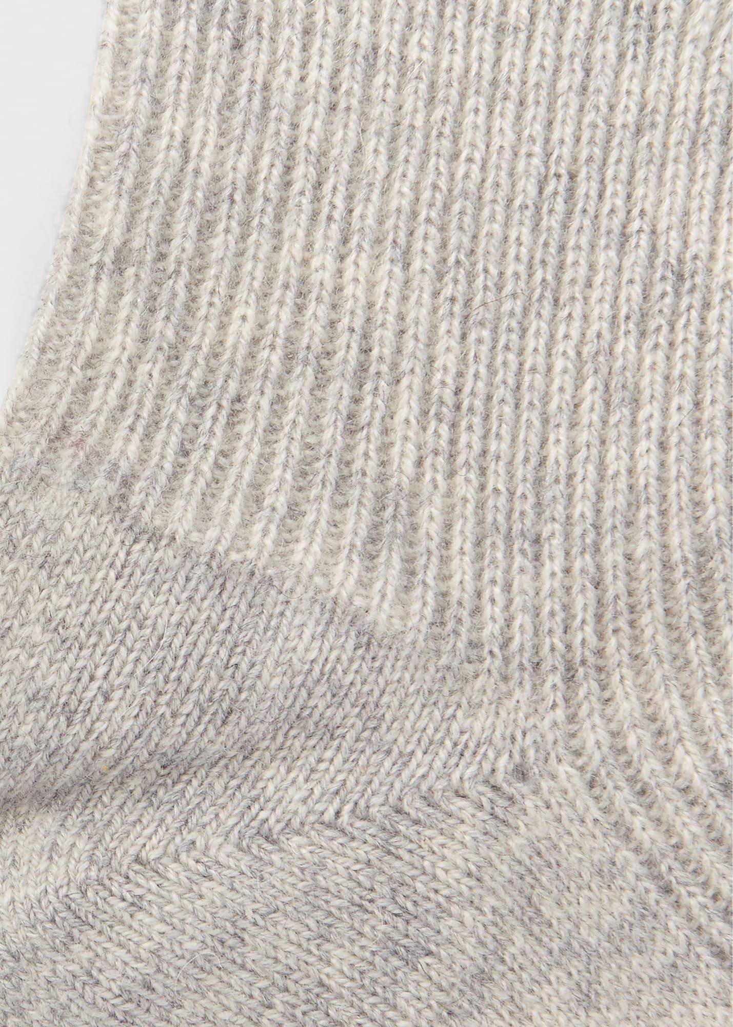 Mabel Cashmere Socks, Pale Grey, hi-res