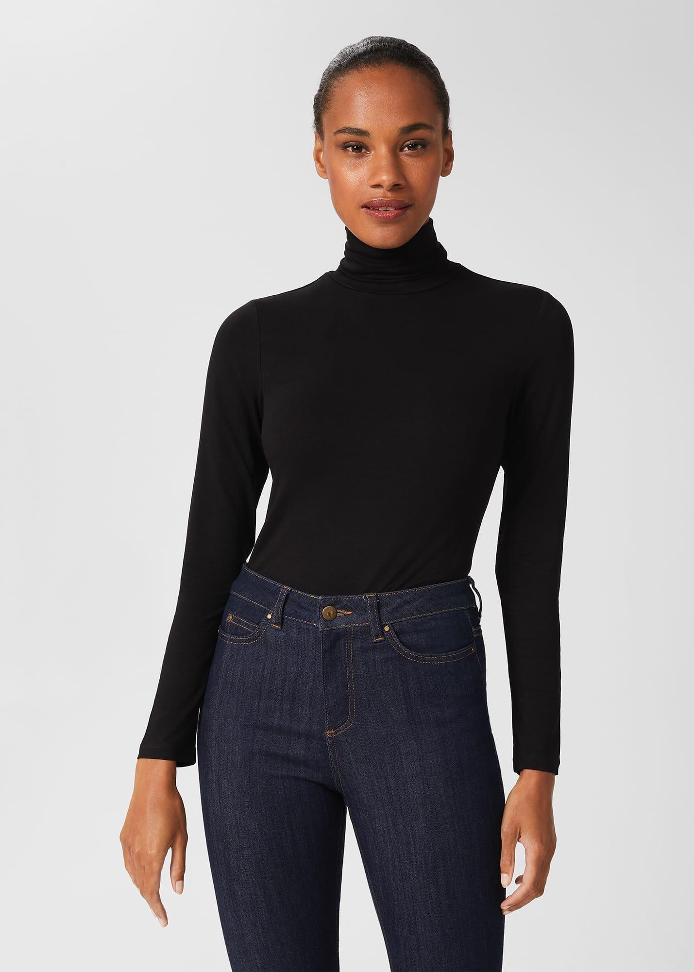 Mischa Roll Neck, Black, hi-res