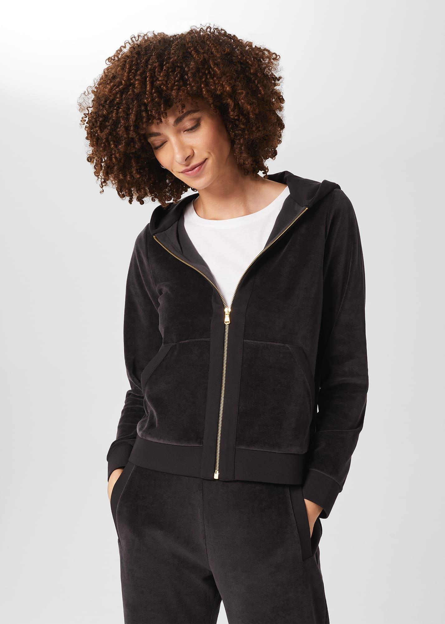 Harlow Hooded Top, Charcoal Grey, hi-res