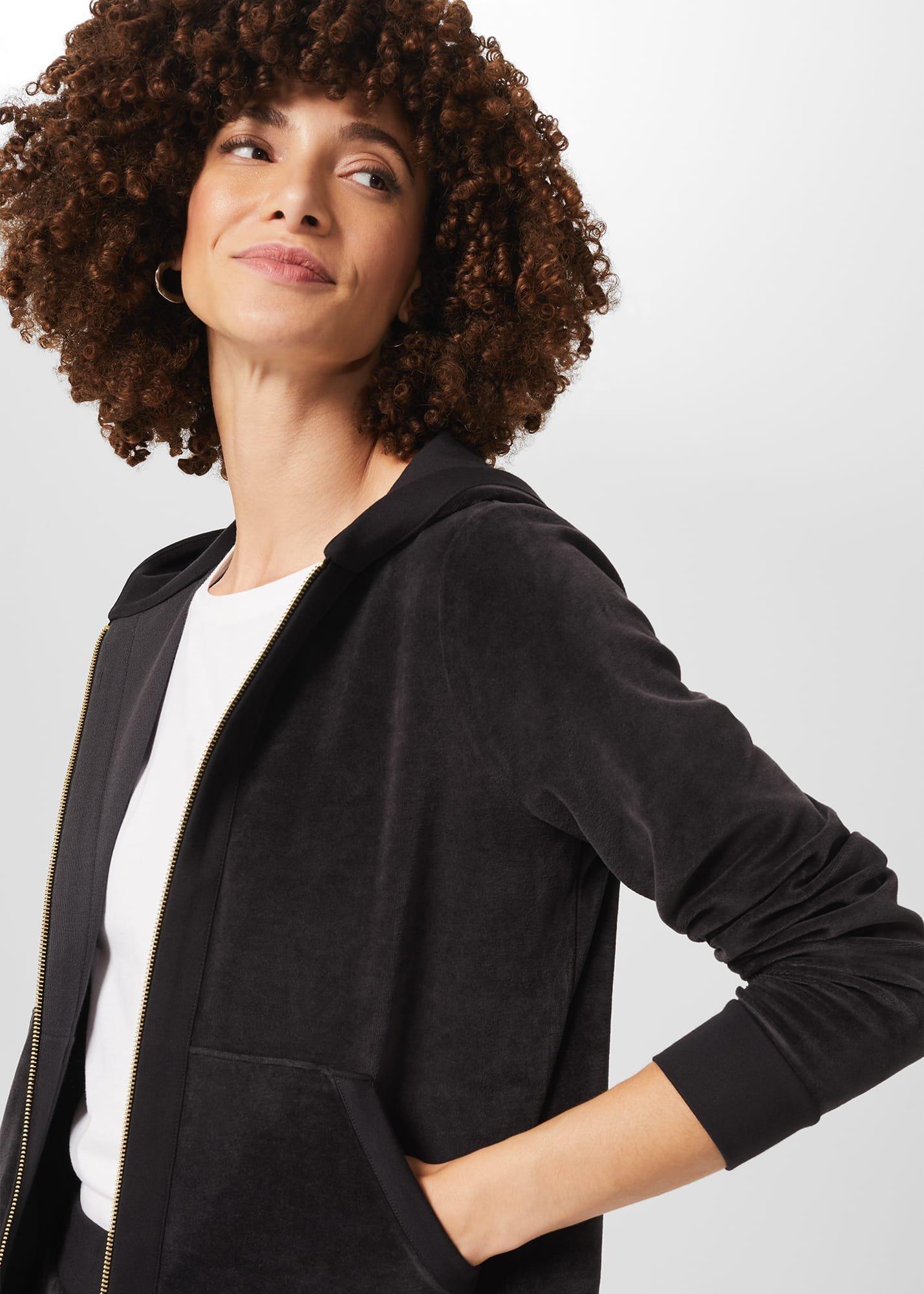 Harlow Hooded Top, Charcoal Grey, hi-res